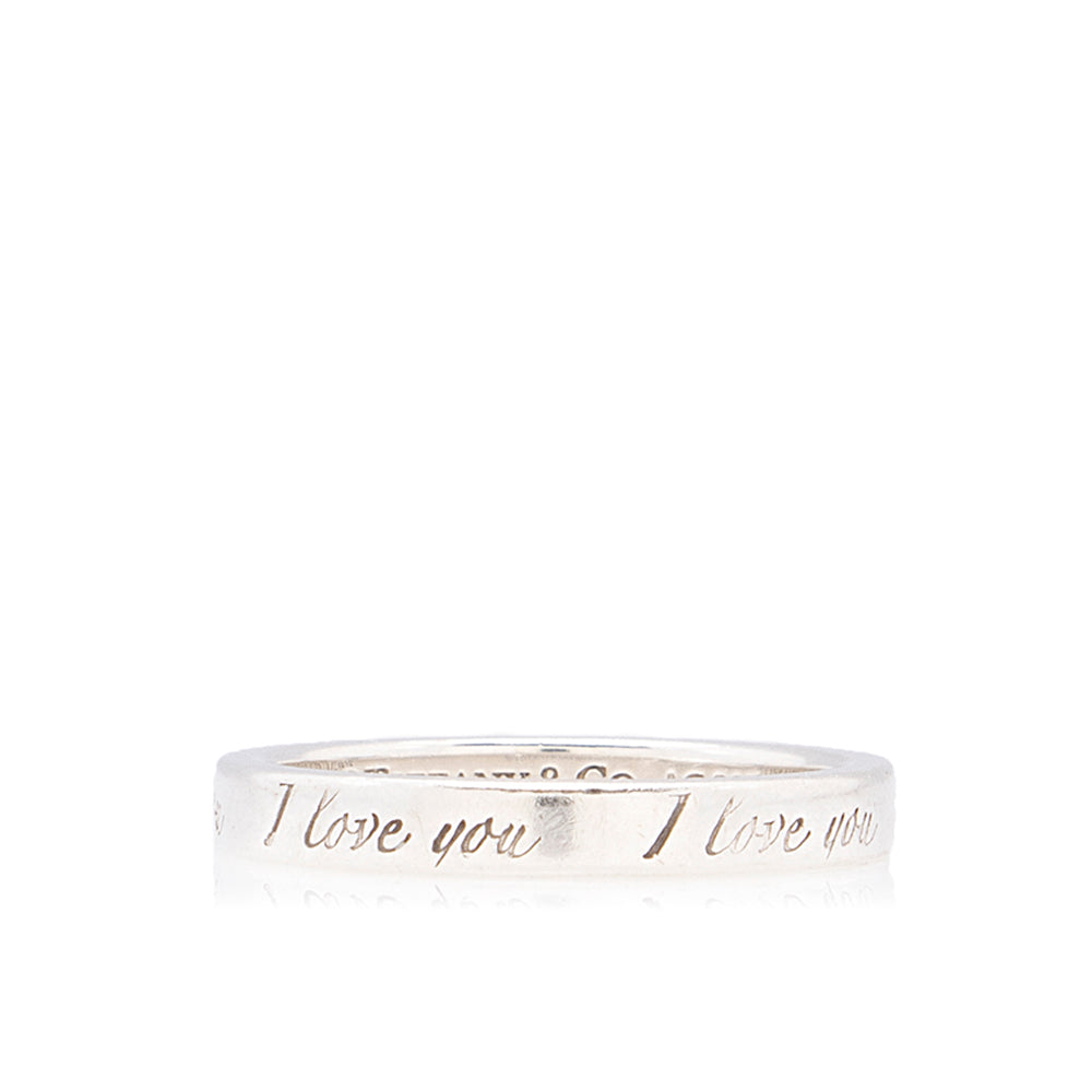 Tiffany & Co. Sterling Silver I Love You Ring - Size 7 (SHF-20709)