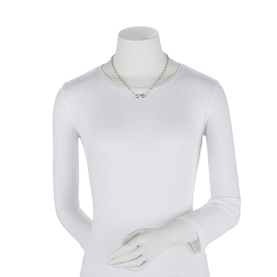 Tiffany & Co. Sterling Silver Rubedo Infinity Chain Necklace (SHF-23872)