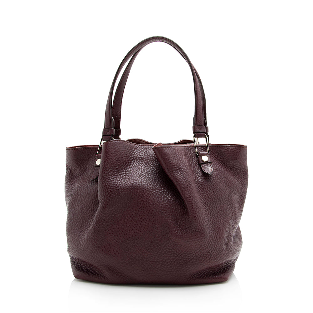 Tod's Leather Ruched Flower Small Tote (SHF-17722)