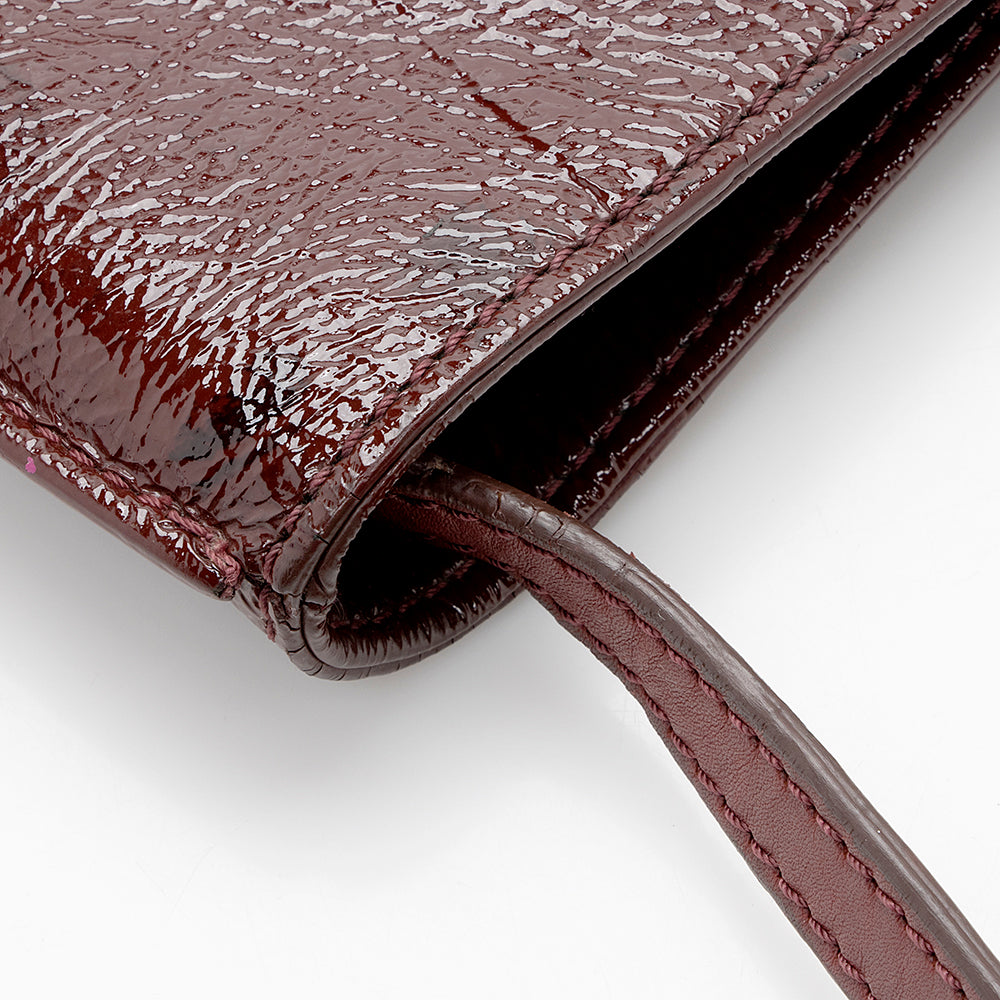 Tod's Patent Leather Logo Media Shopper Medium Tote (SHF-18151)