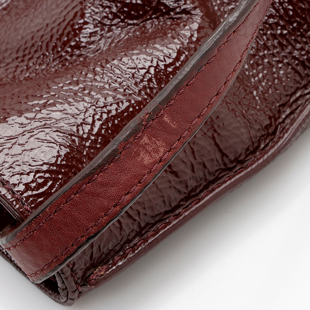 Tod's Patent Leather Logo Media Shopper Medium Tote (SHF-18151)