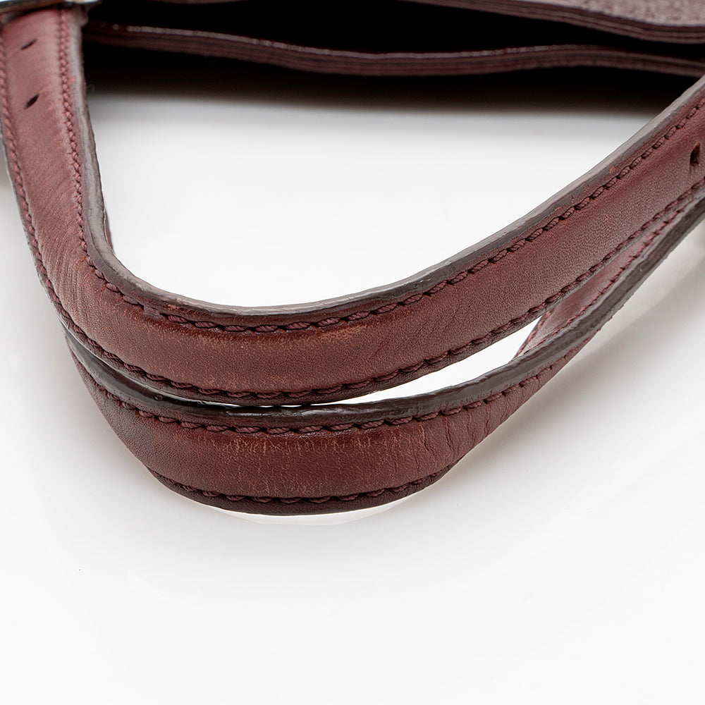 Tod's Patent Leather Logo Media Shopper Medium Tote (SHF-18151)