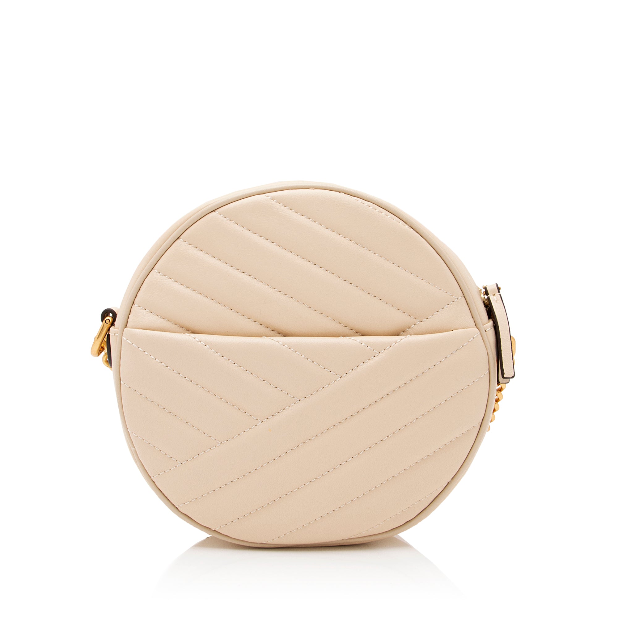 Tory Burch Chevron Leather Kira Circle Crossbody Bag (SHF-23723)