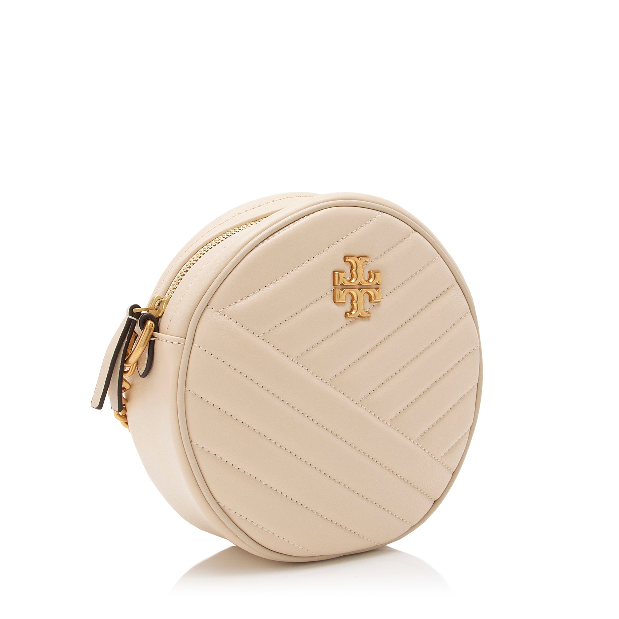 Tory Burch Chevron Leather Kira Circle Crossbody Bag (SHF-23723)