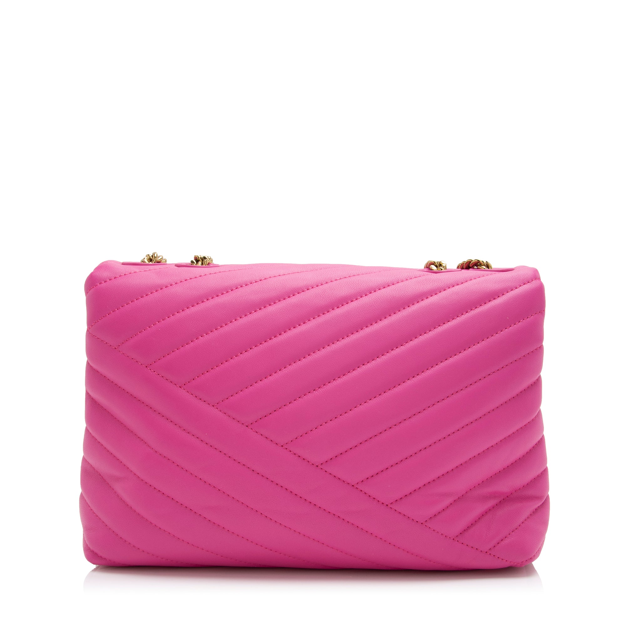 Tory Burch Chevron Leather Kira Large Shoulder Bag (SHF-Jn02AQ)