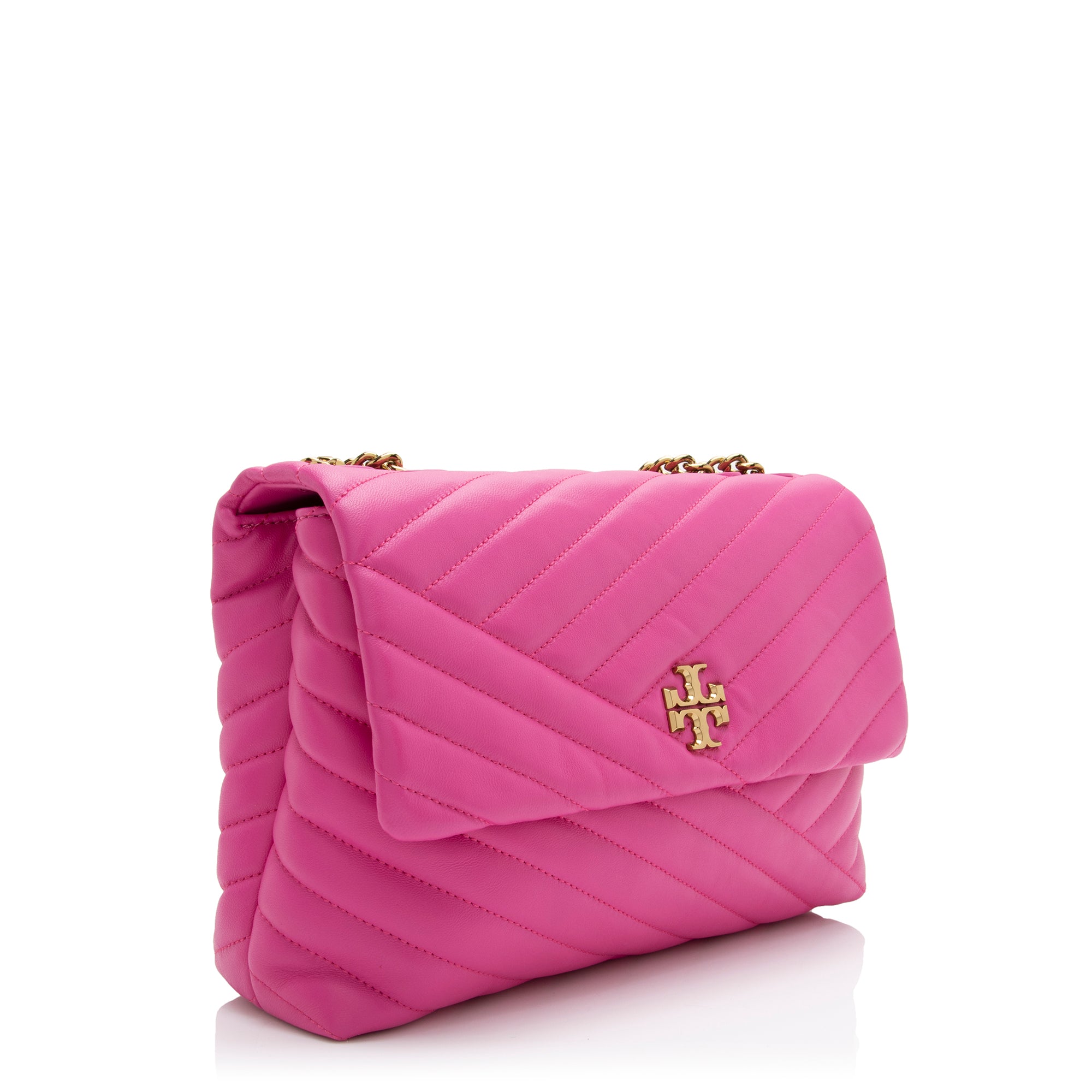 Tory Burch Chevron Leather Kira Large Shoulder Bag (SHF-Jn02AQ)