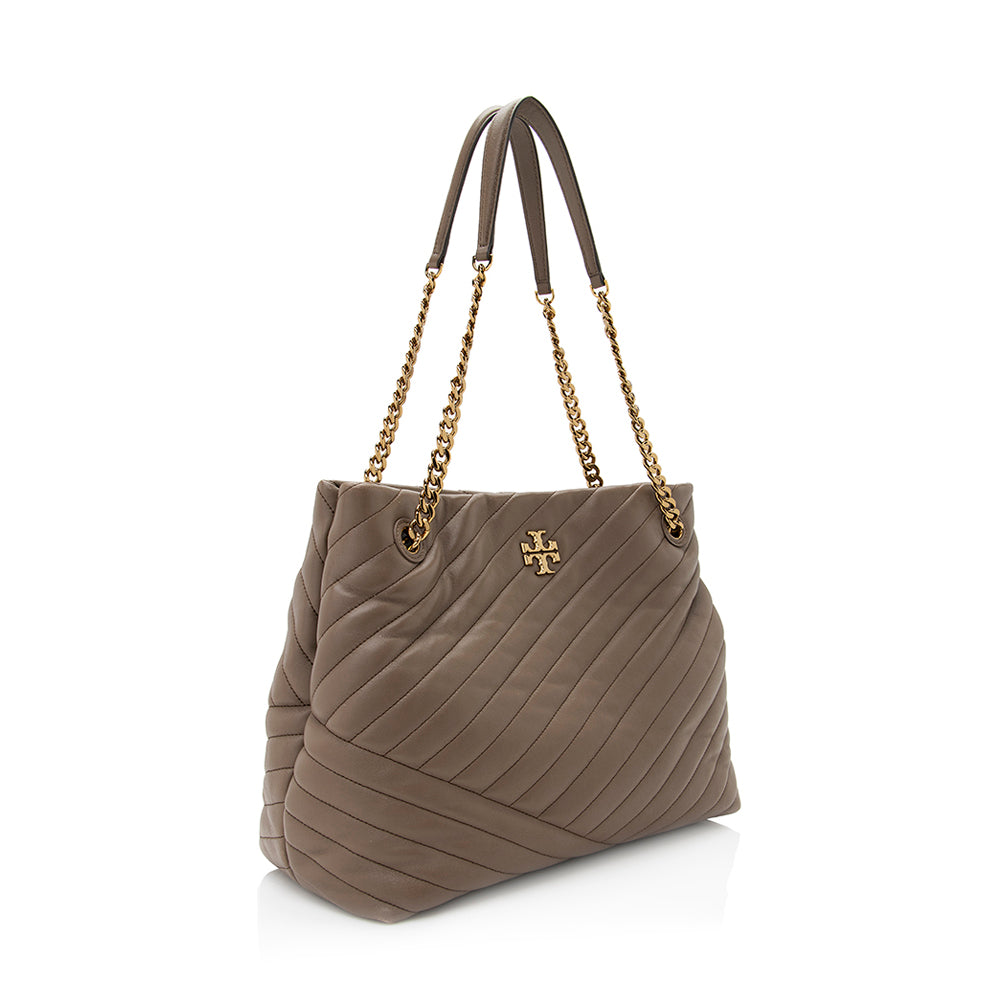 Tory Burch Chevron Leather Kira Tote (SHF-20477)