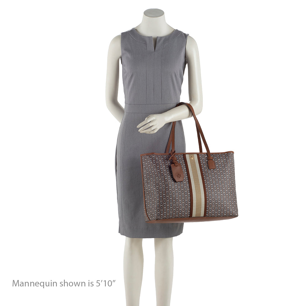 Tory Burch Coated Canvas Gemini Link Tote (SHF-18330)