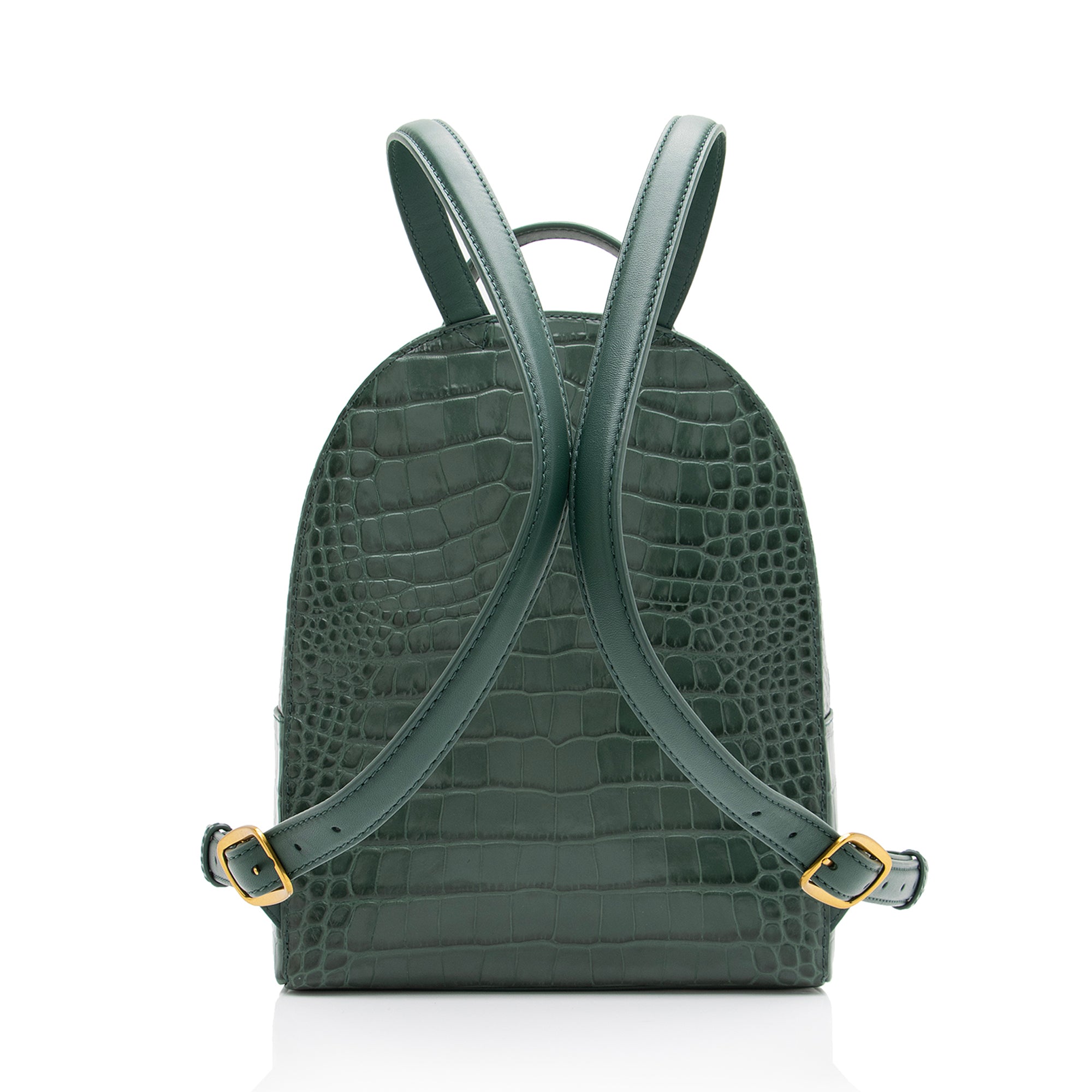 Tory Burch Croc Embossed Leather Mini Backpack (SHF-23657)