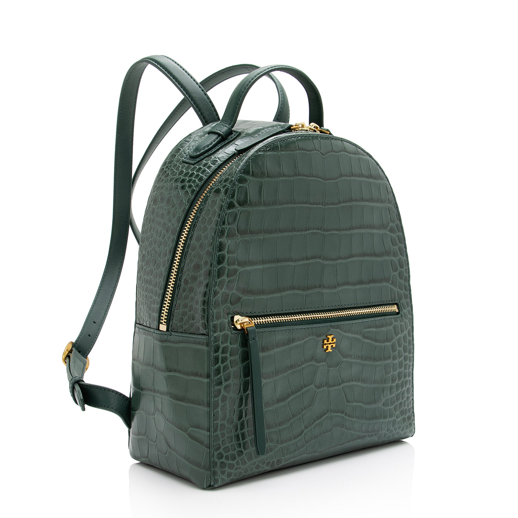 Tory Burch Croc Embossed Leather Mini Backpack (SHF-23657)