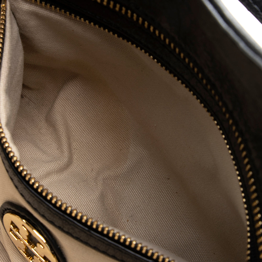 Tory Burch Leather Bombe Tote (SHF-20378)