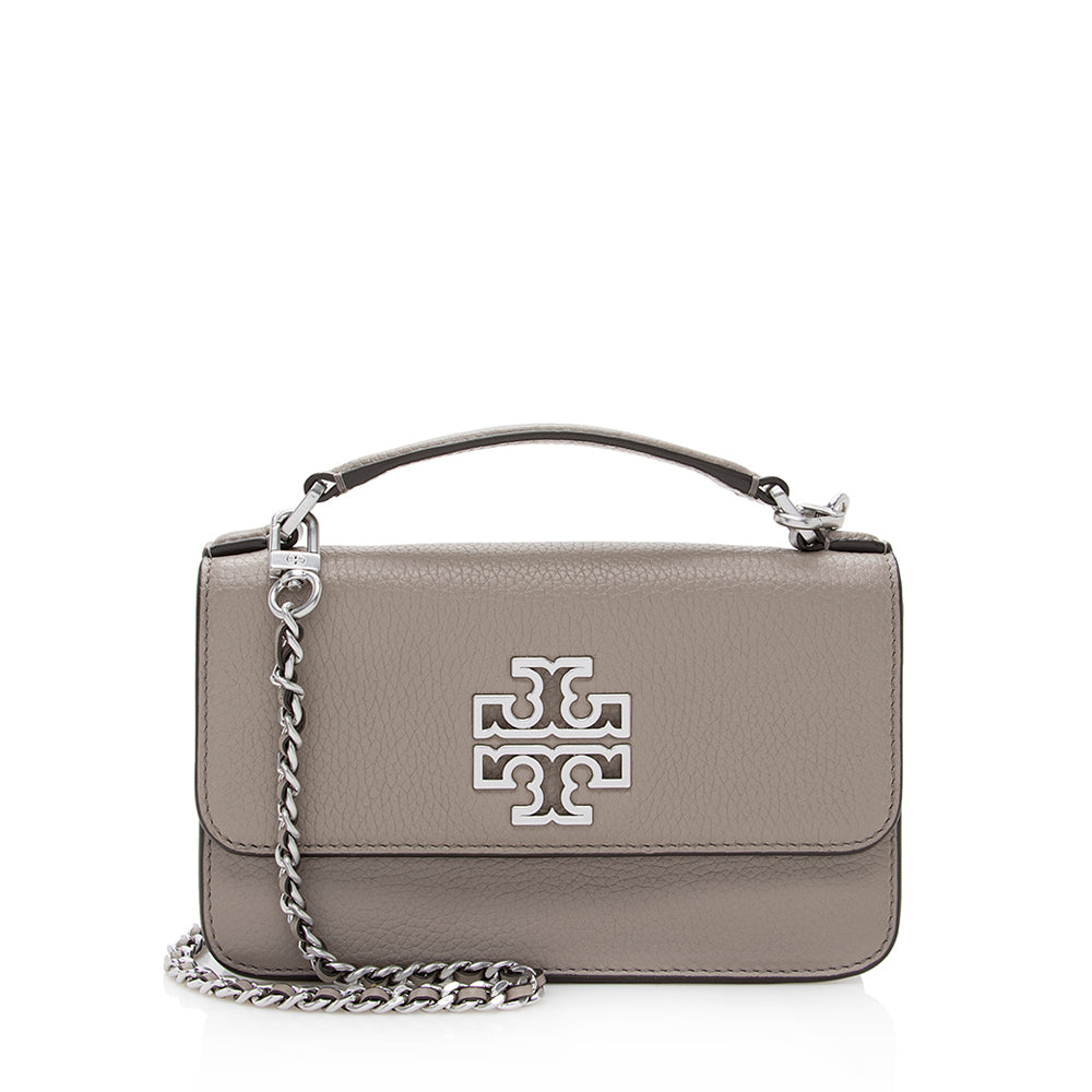 Tory Burch Leather Britten Mini Shoulder Bag (SHF-18719)
