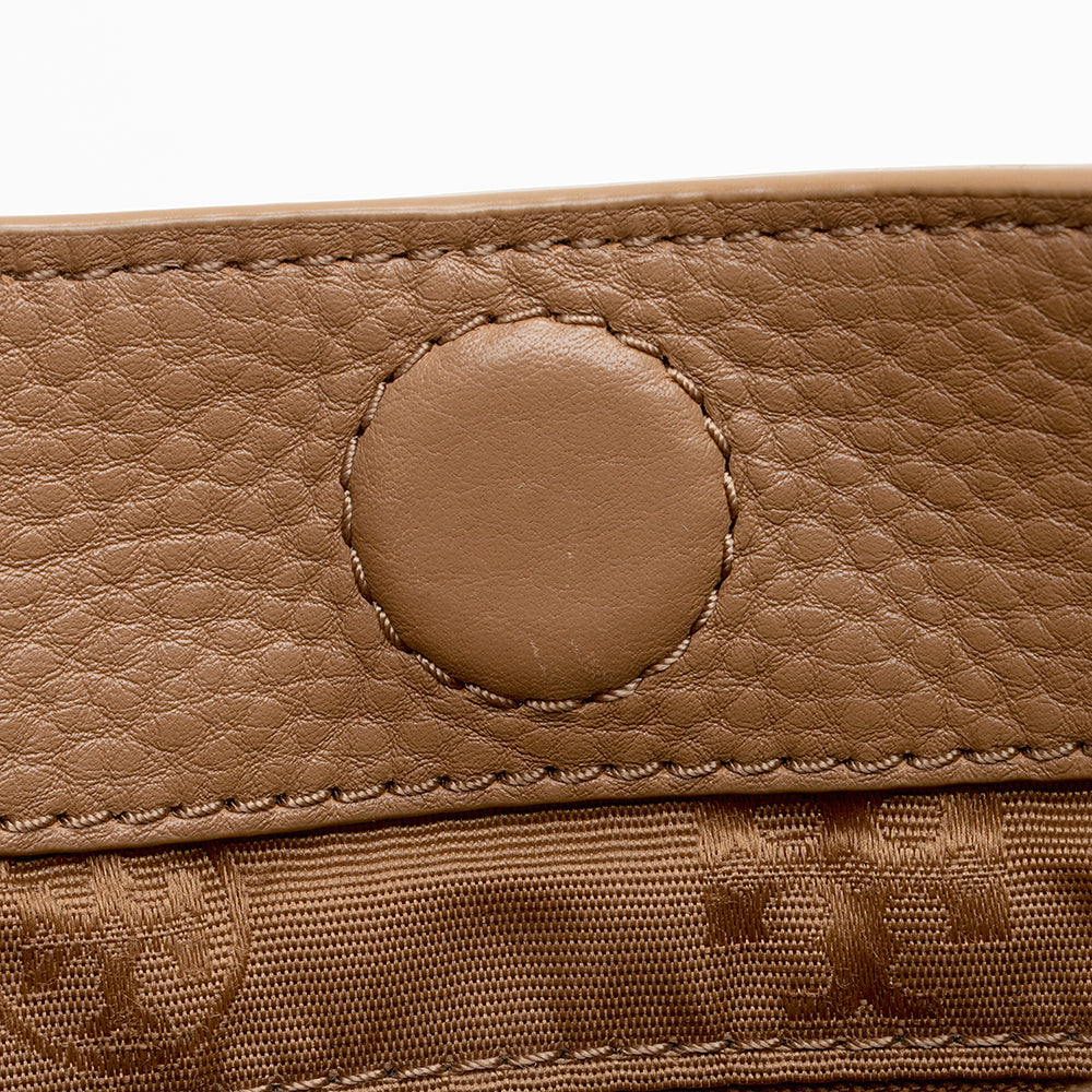 Tory Burch Leather Britten Small Slouchy Tote (SHF-21429)