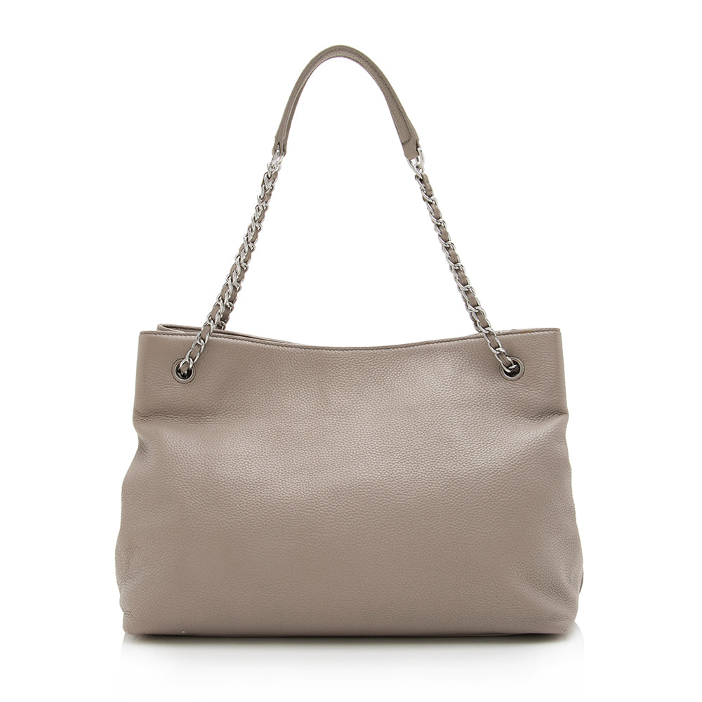 Tory Burch Leather Britten Triple Compartment Tote (SHF-17787)