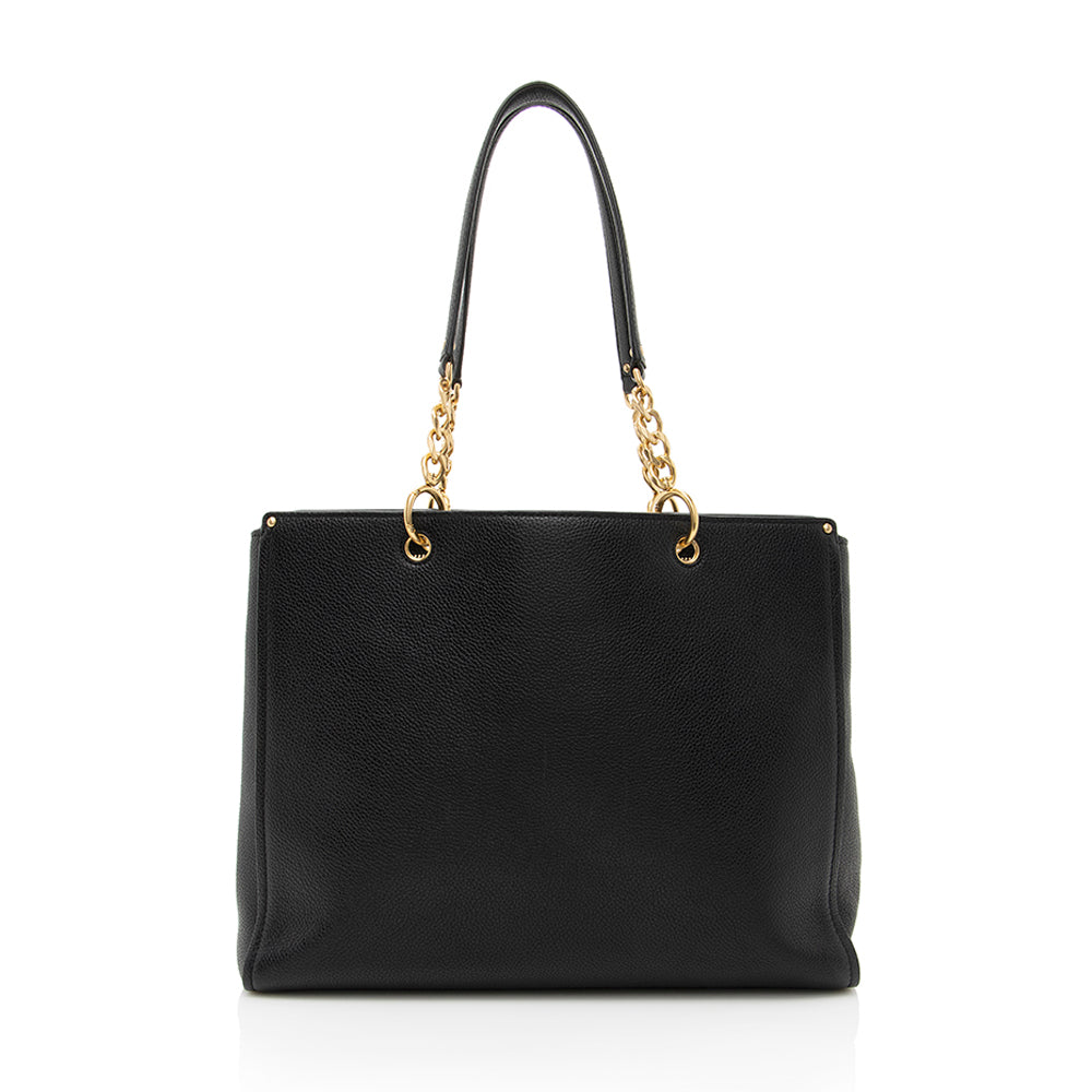 Tory Burch Leather Chain Tote (SHF-18578)