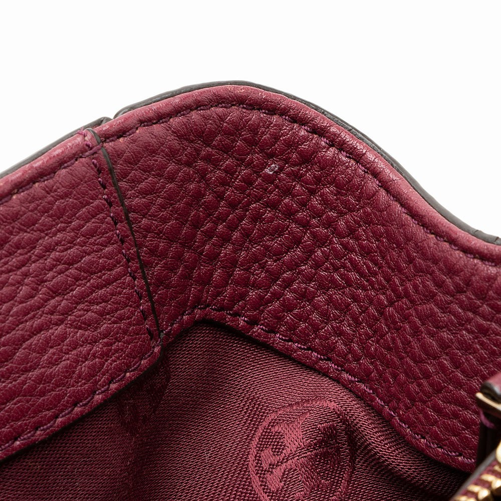Tory Burch Leather Harper Center-Zip Tote (SHF-19977)
