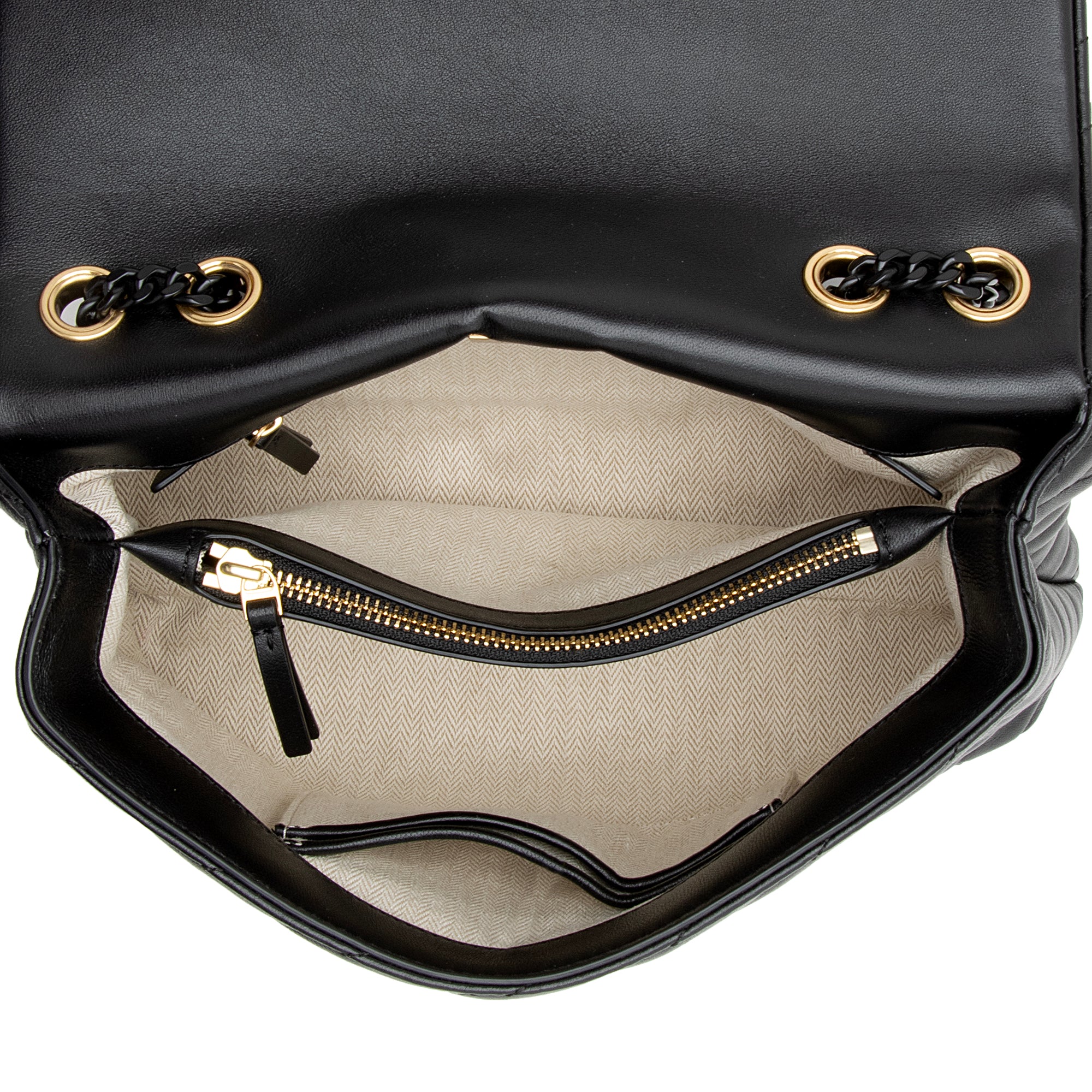 Tory Burch Leather Kira Large Shoulder Bag (SHF-22983)