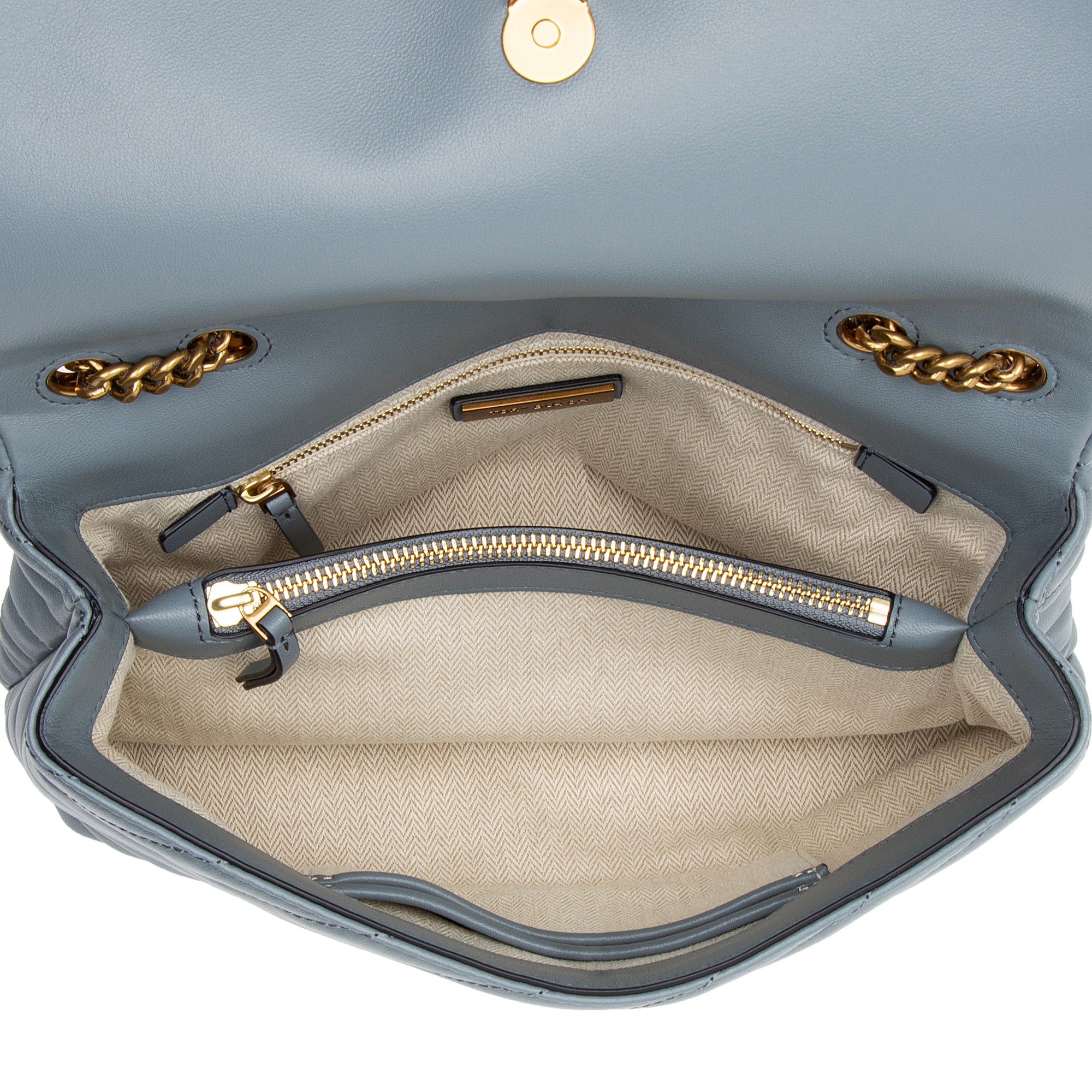 Tory Burch Chevron Leather Kira Large Shoulder Bag (SHF-23116)