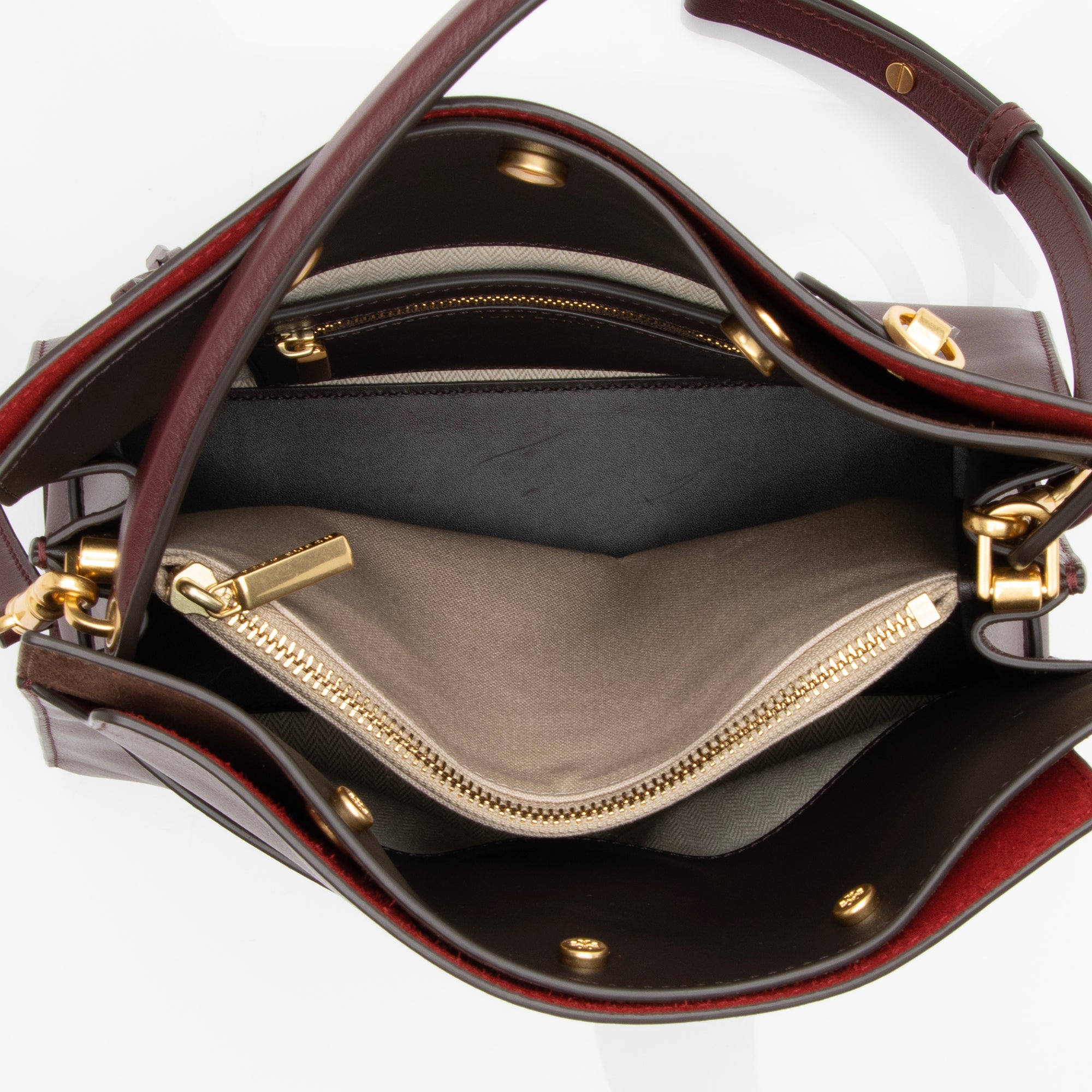 Tory Burch Leather Lee Radziwill Small Double Satchel (SHF-23948)