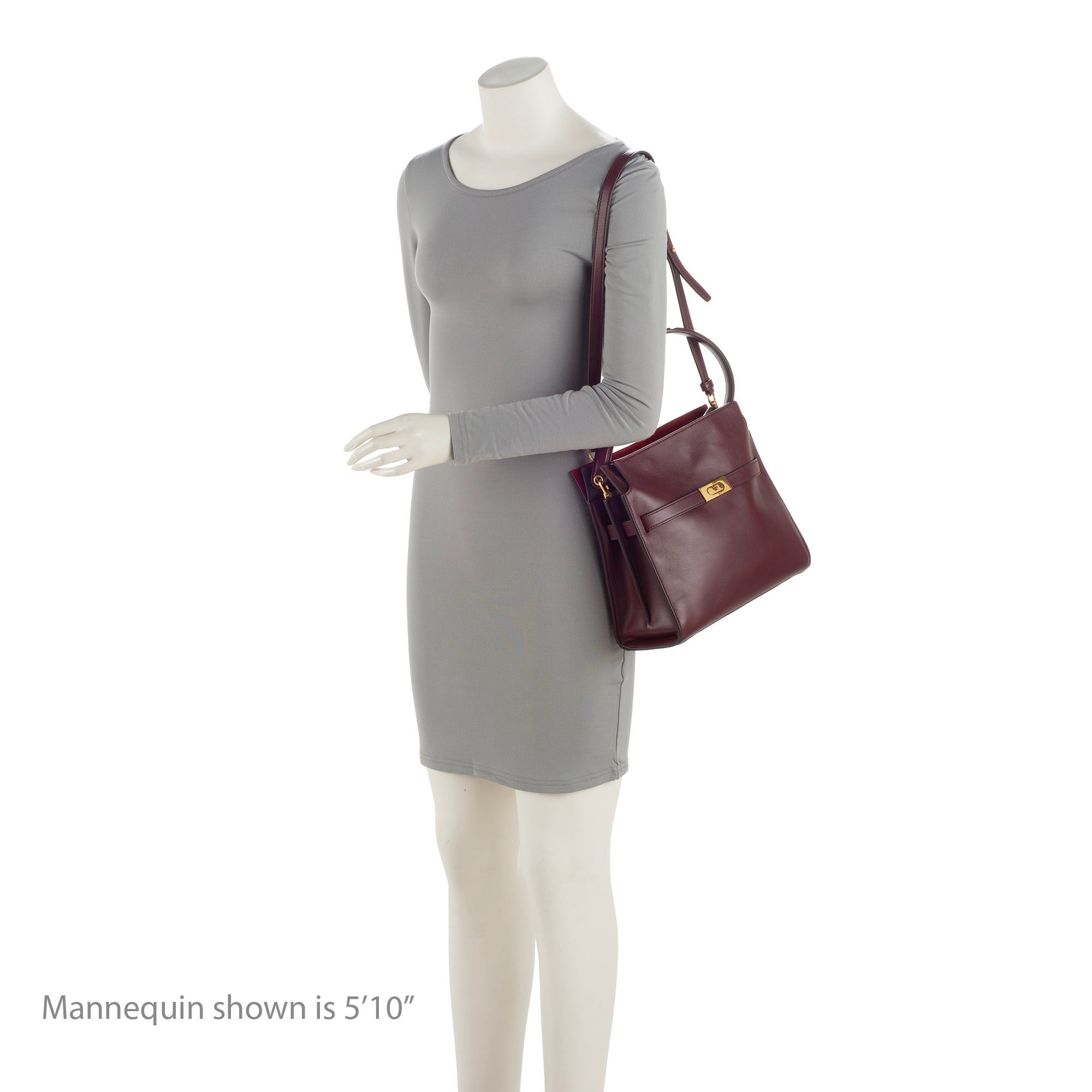 Tory Burch Leather Lee Radziwill Small Double Satchel (SHF-23948)