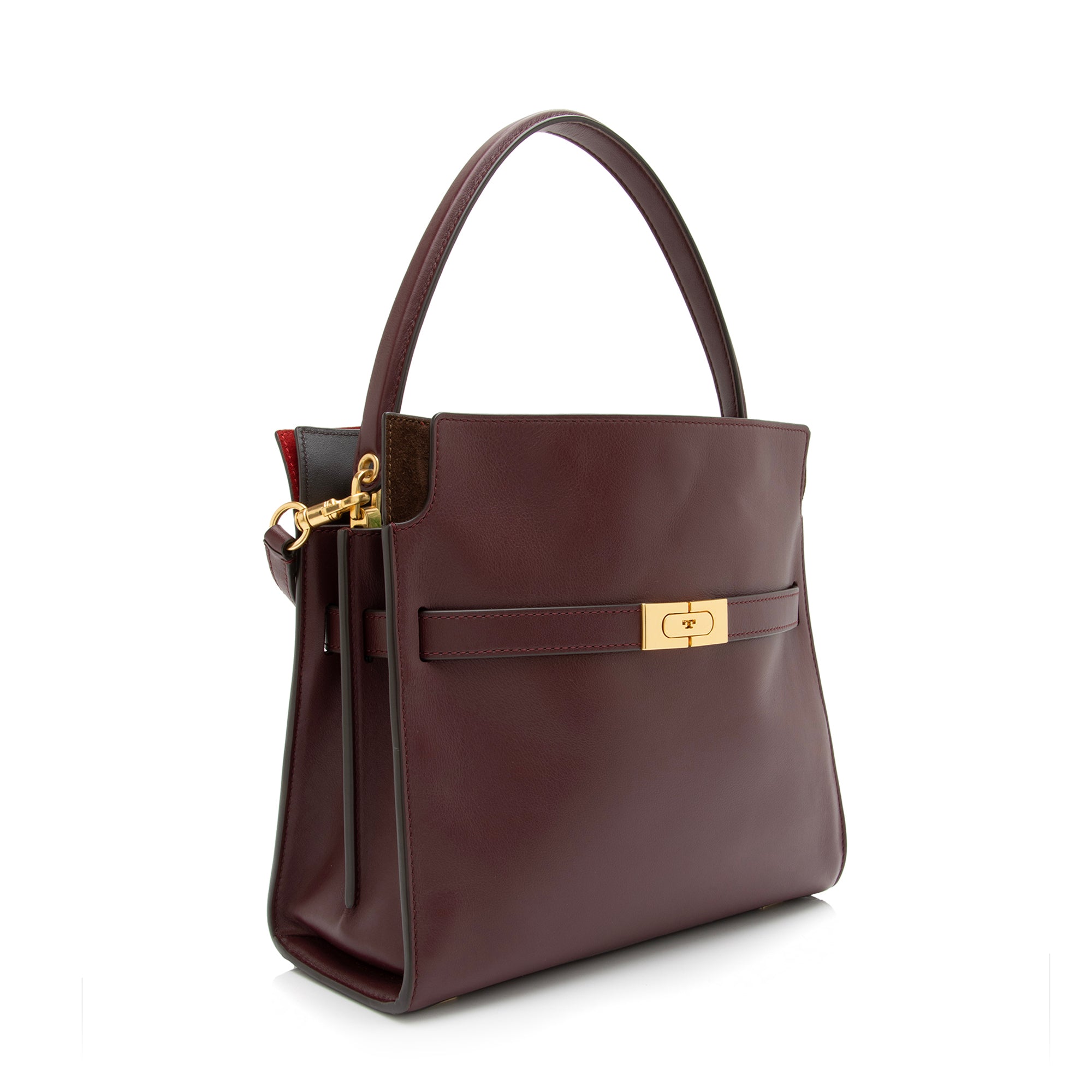 Tory Burch Leather Lee Radziwill Small Double Satchel (SHF-23948)