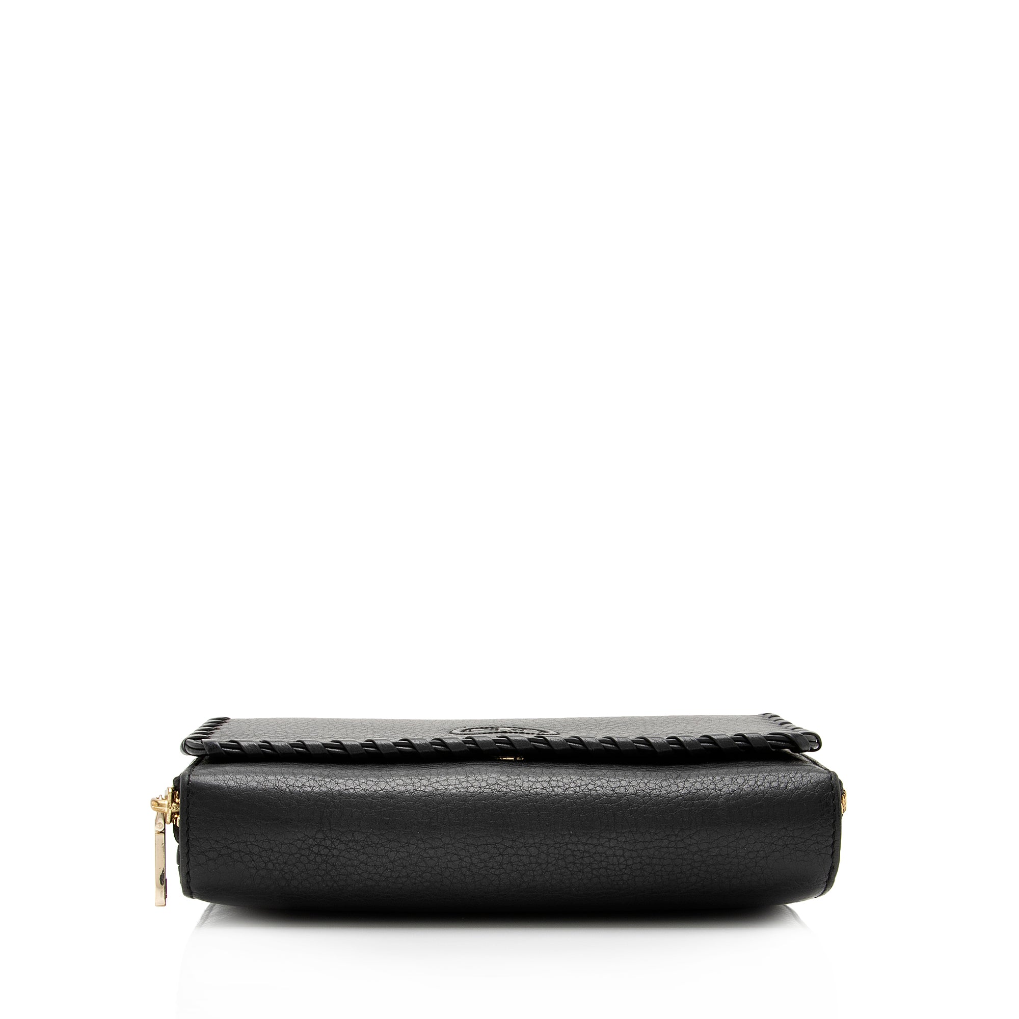 Tory Burch Leather Marion Combo Clutch (SHF-sgDqkI)