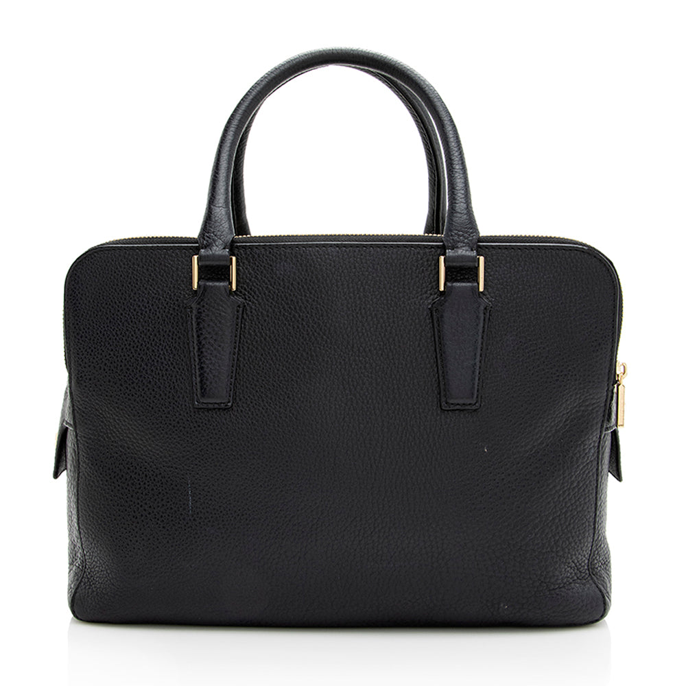 Tory Burch Leather Marion Triple Zip Satchel (SHF-19268)