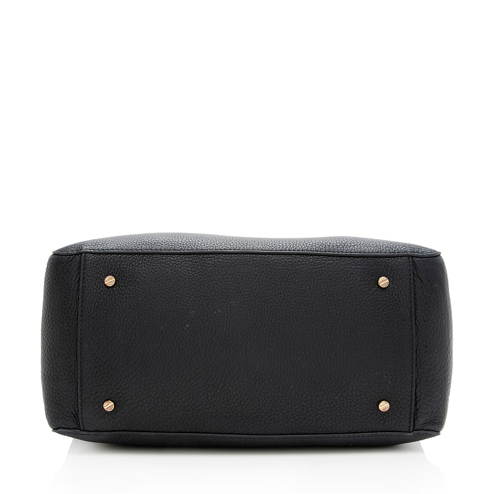 Tory Burch Leather Marion Triple Zip Satchel (SHF-19268)