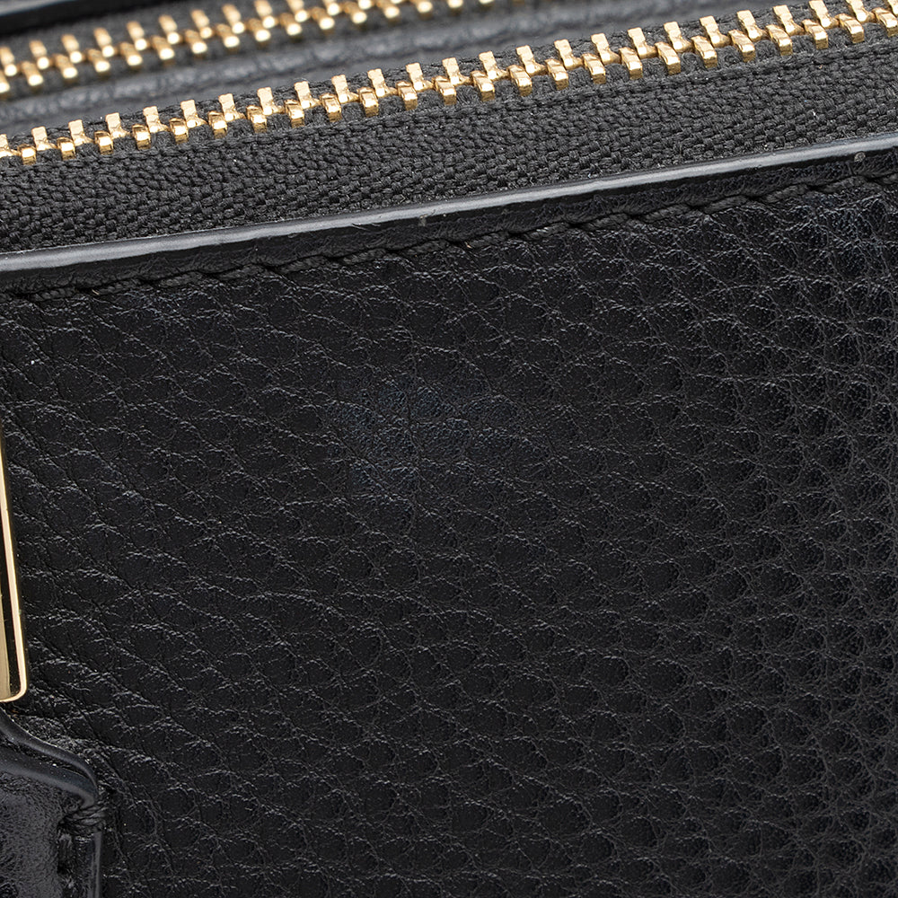 Tory Burch Leather Marion Triple Zip Satchel (SHF-19268)