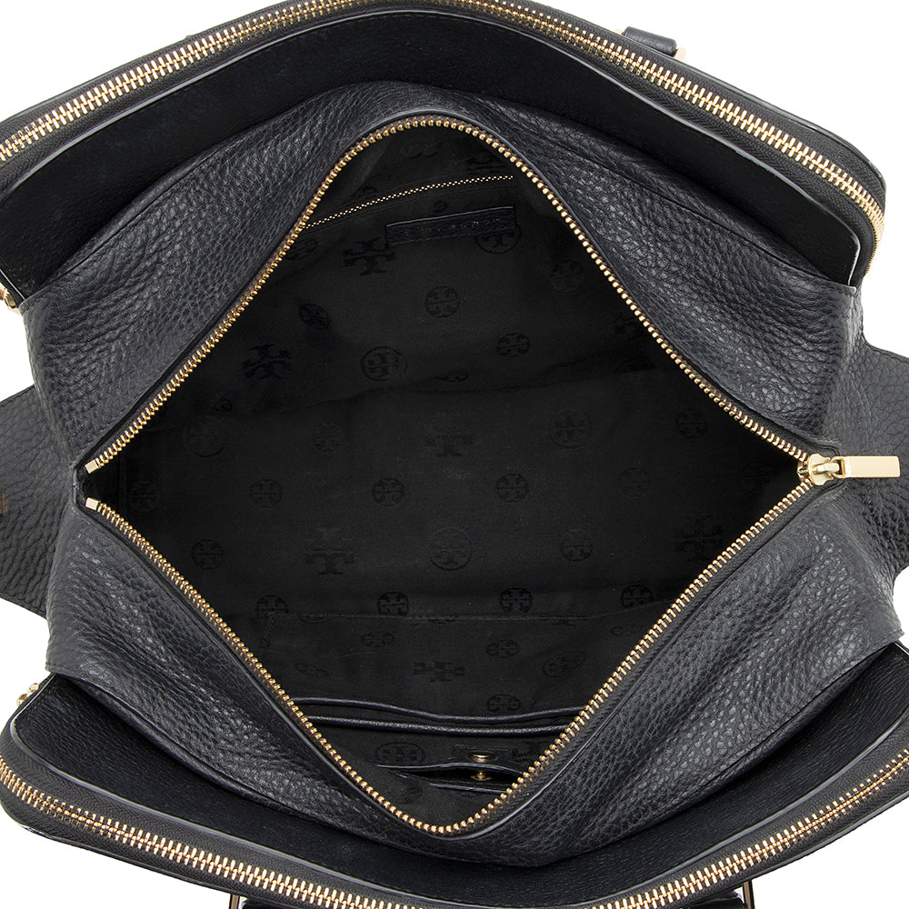 Tory Burch Leather Marion Triple Zip Satchel (SHF-19268)