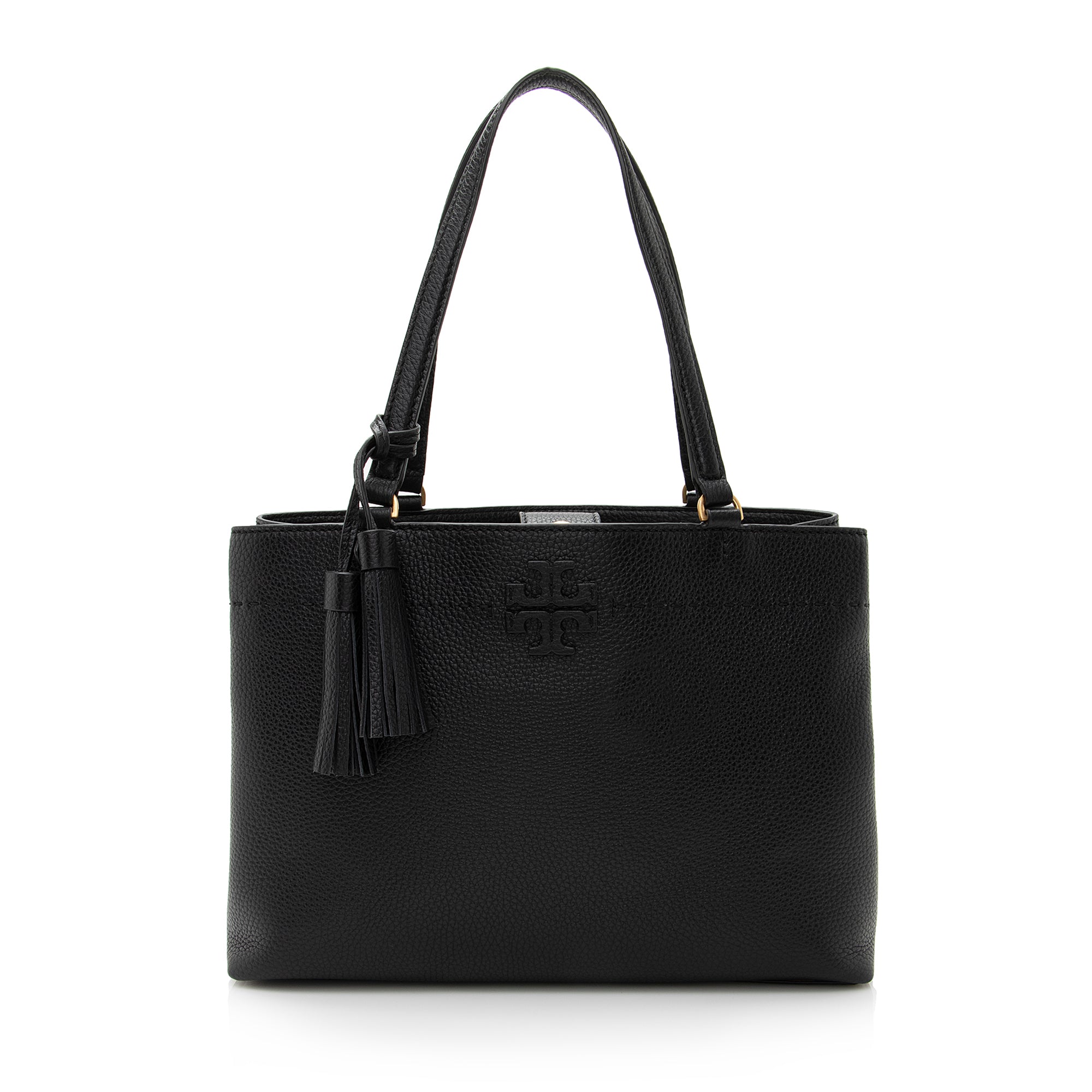 Tory Burch Leather McGraw Triple Compartment Tote (SHF-22660)