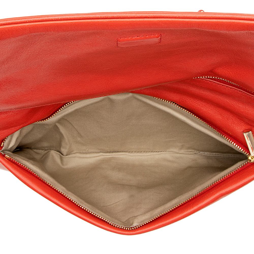 Tory Burch Leather Reva Clutch (SHF-17331)