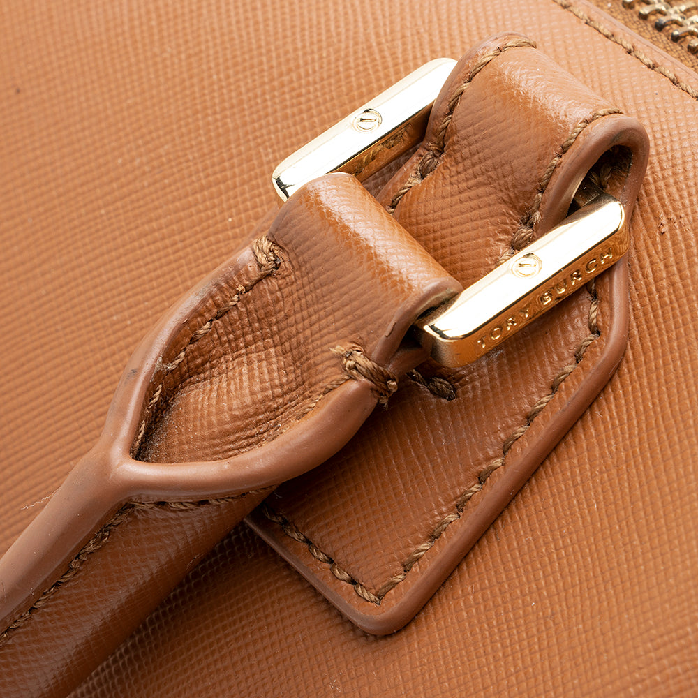 Tory Burch Leather Robinson Middy Satchel - FINAL SALE (SHF-19075)