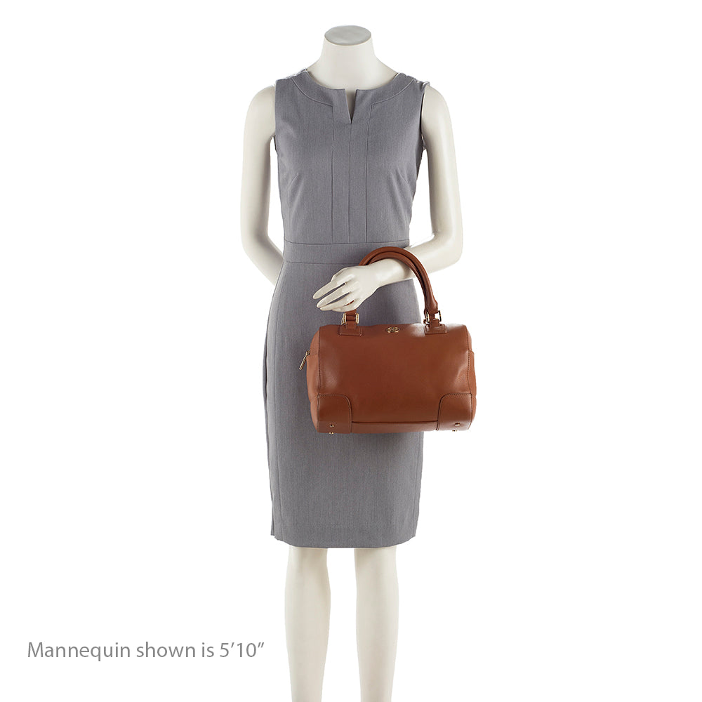 Tory Burch Leather Robinson Middy Satchel - FINAL SALE (SHF-19075)