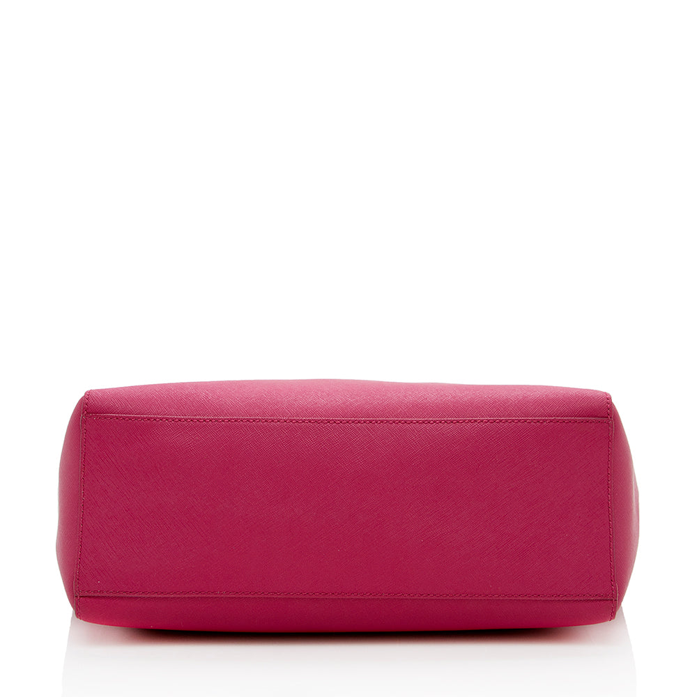 Tory Burch Leather Robinson Tote (SHF-14950)