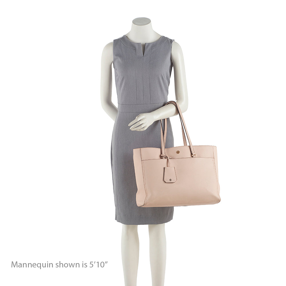 Tory Burch Leather Robinson Tote (SHF-19009)