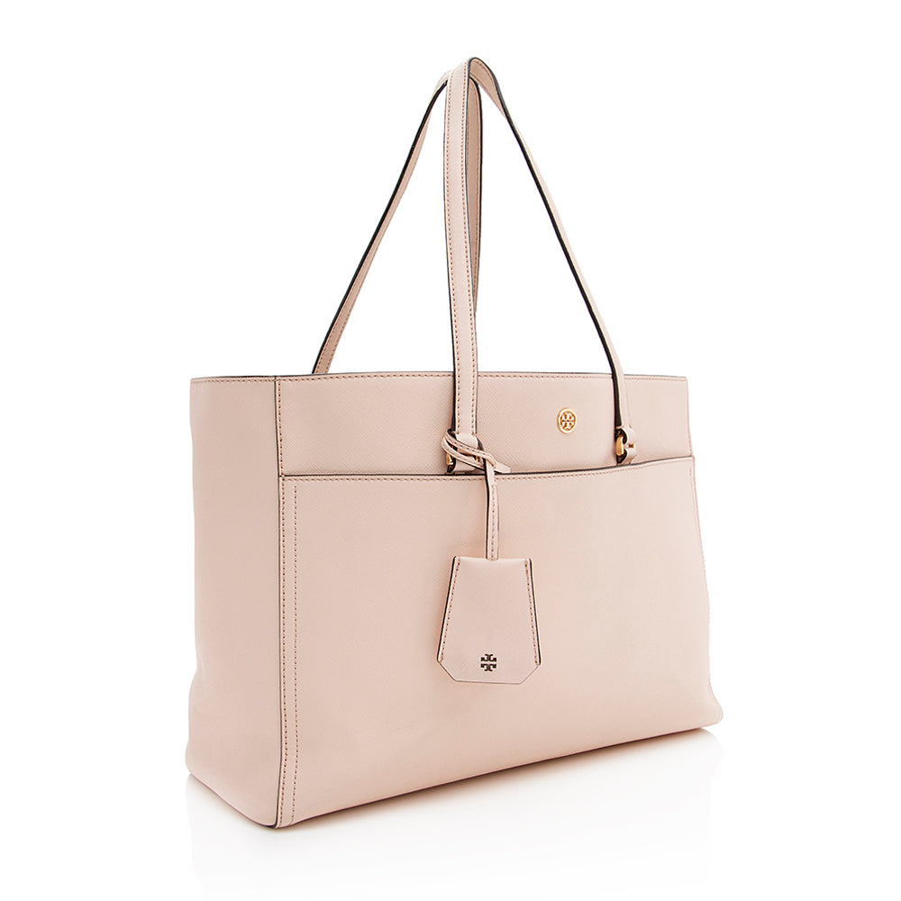 Tory Burch Leather Robinson Tote (SHF-19009)