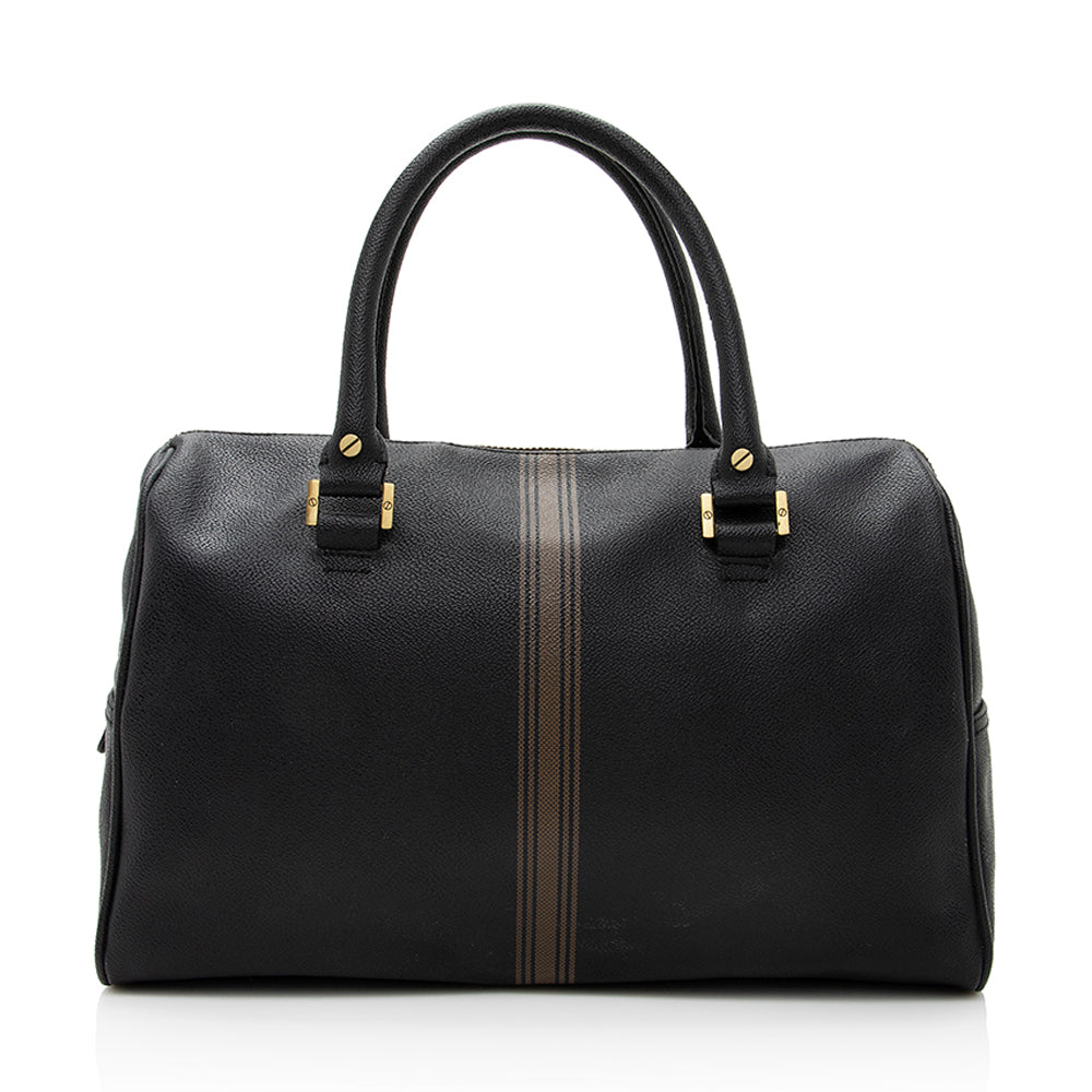 Tory Burch Leather Striped Boston Bag (SHF-19151)