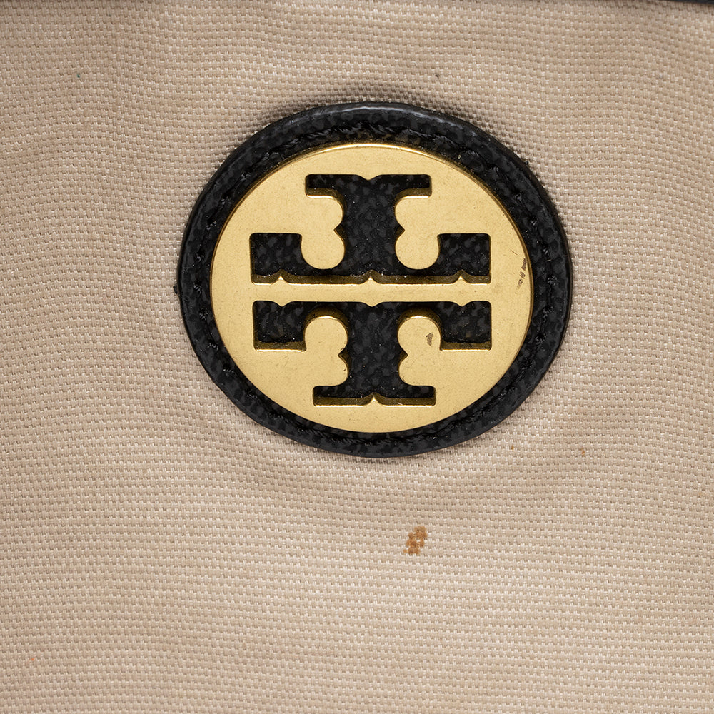 Tory Burch Leather Striped Boston Bag (SHF-19151)