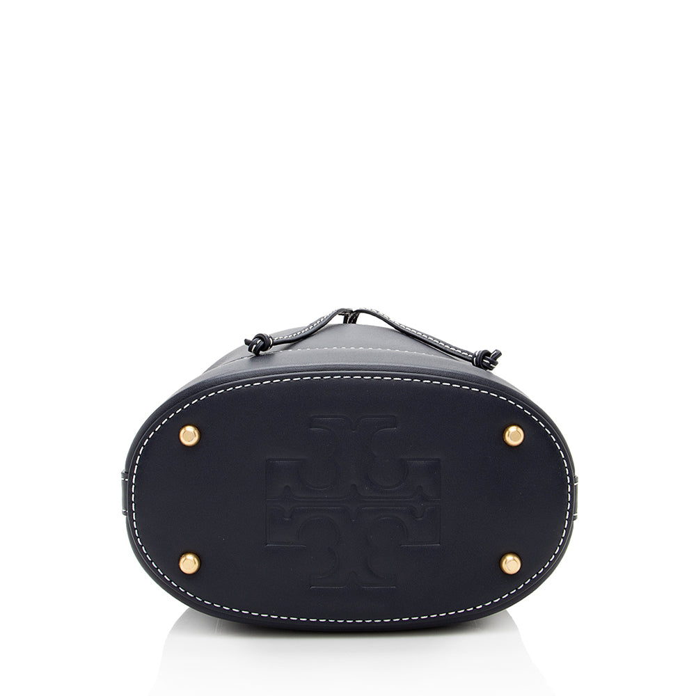 Tory Burch Leather T Monogram Small Bucket Bag (SHF-18648)