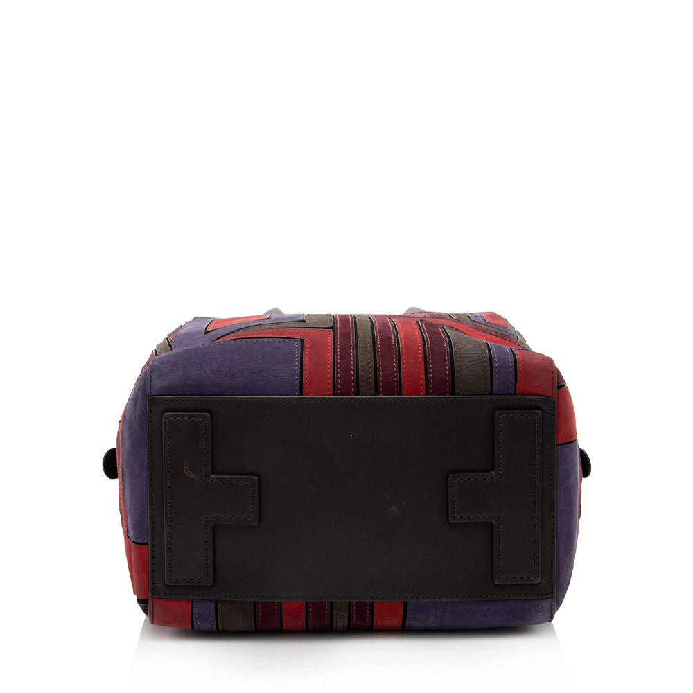 Tory Burch Leather T Patchwork Satchel (SHF-17921)