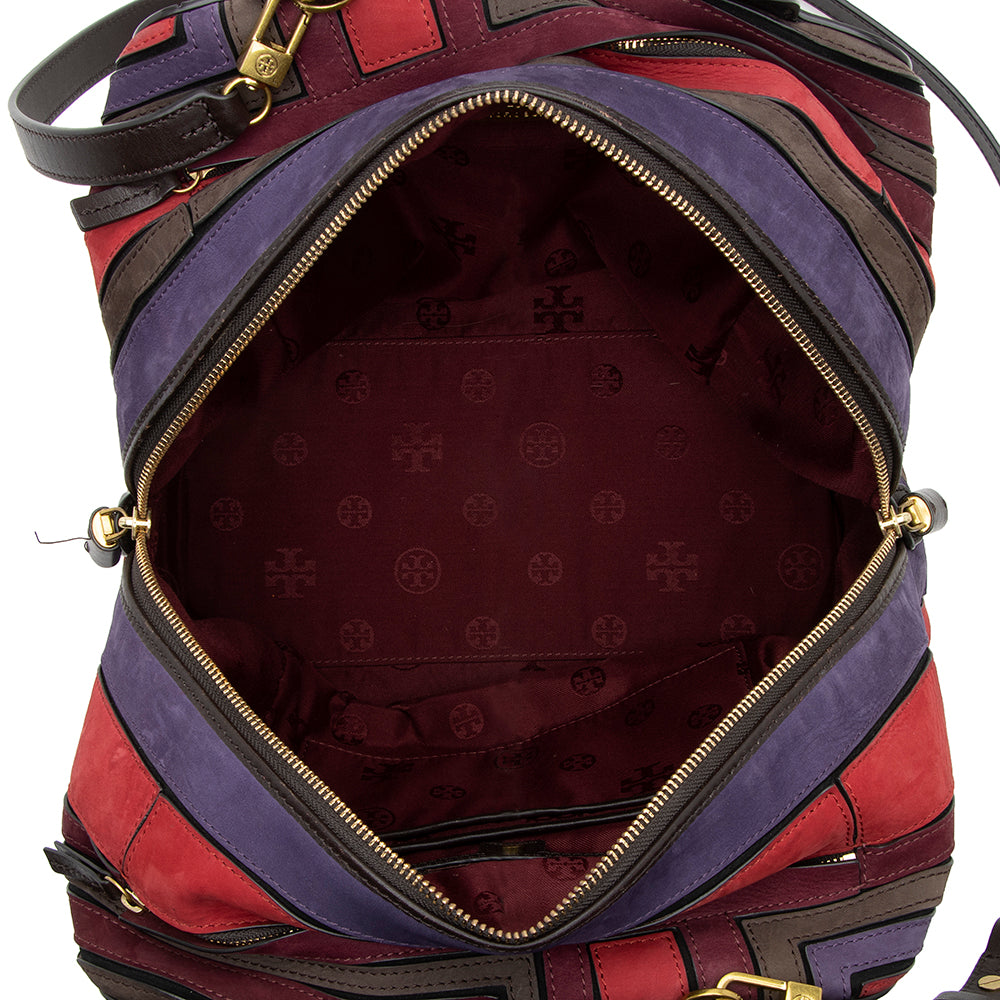 Tory Burch Leather T Patchwork Satchel (SHF-17921)