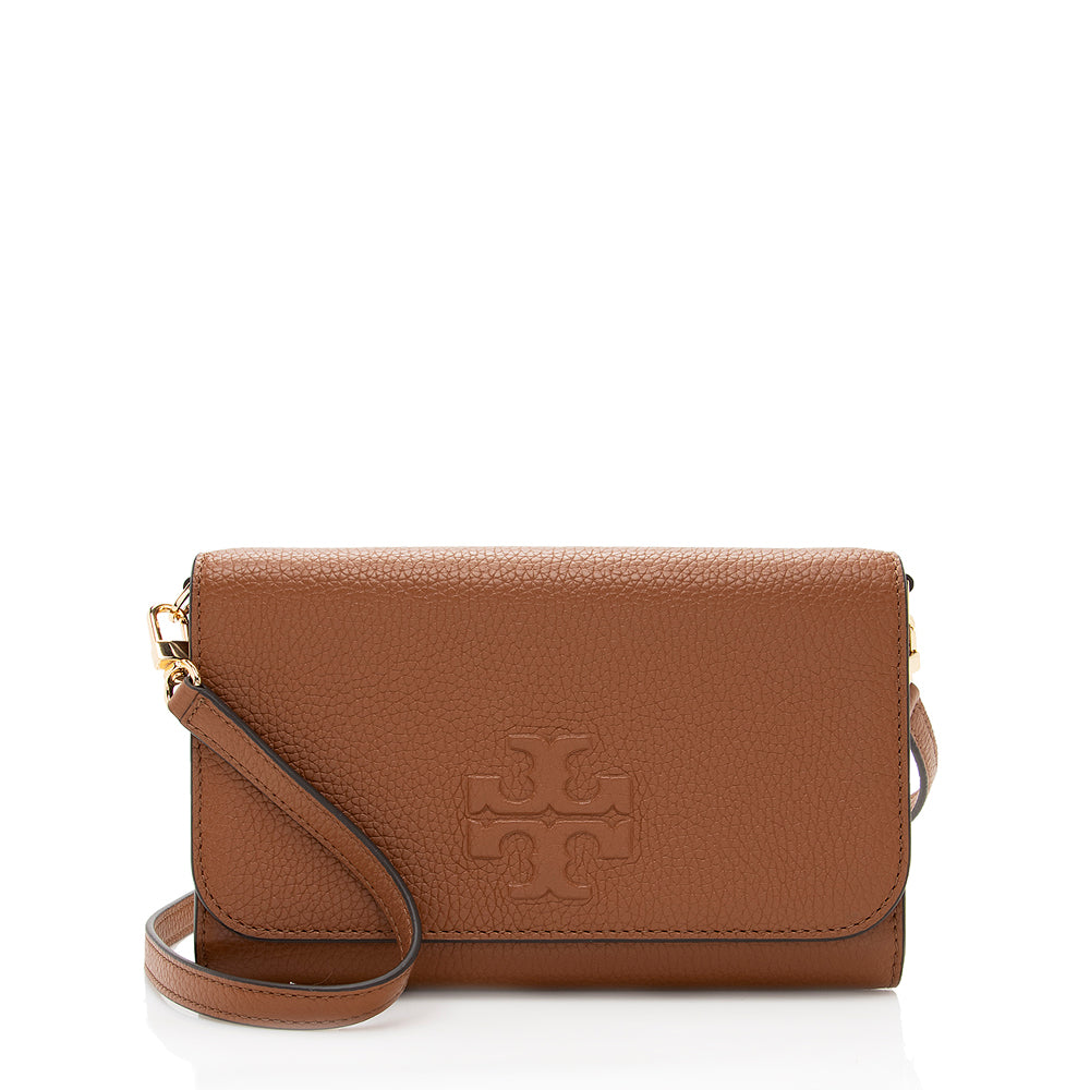 Tory Burch Leather Thea Flat Wallet Crossbody Bag (SHF-18476)