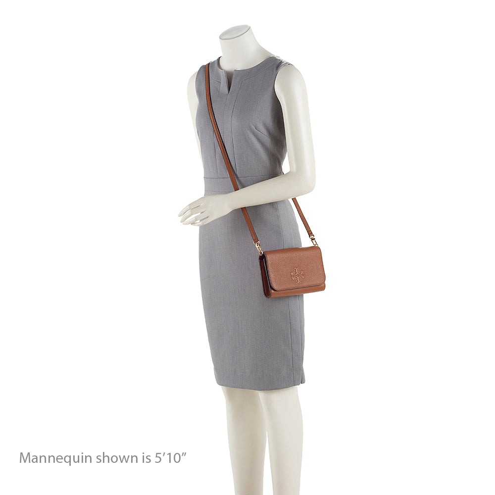 Tory Burch Leather Thea Flat Wallet Crossbody Bag (SHF-18476)