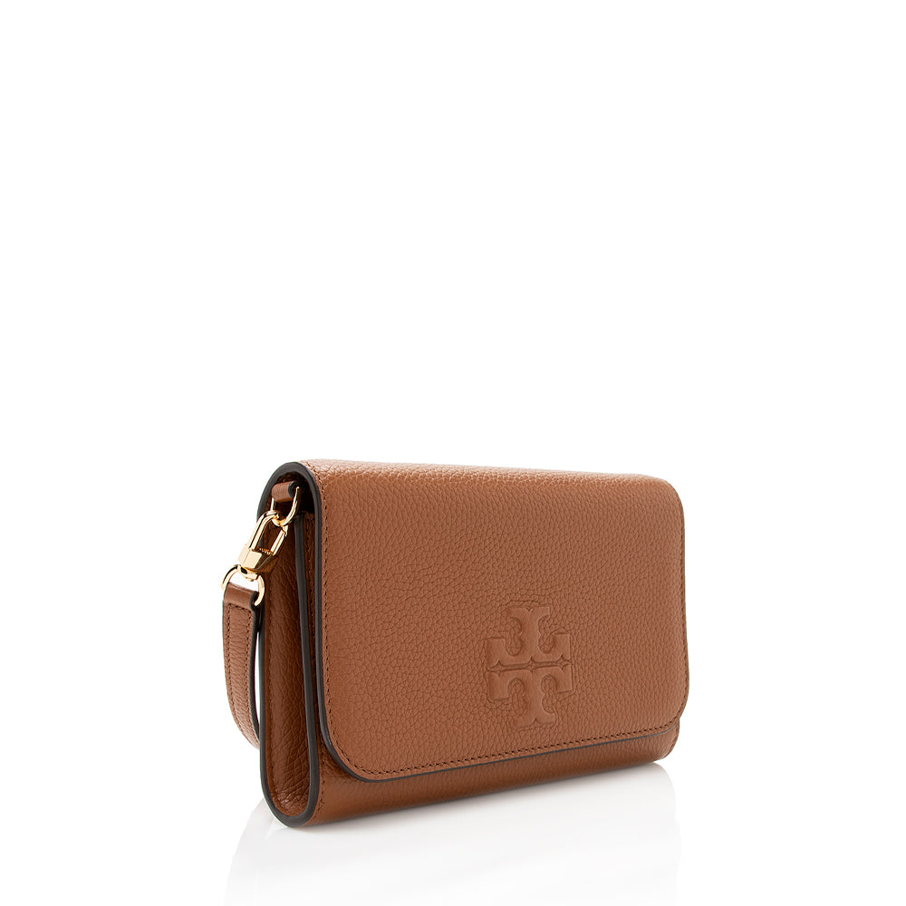 Tory Burch Leather Thea Flat Wallet Crossbody Bag (SHF-18476)
