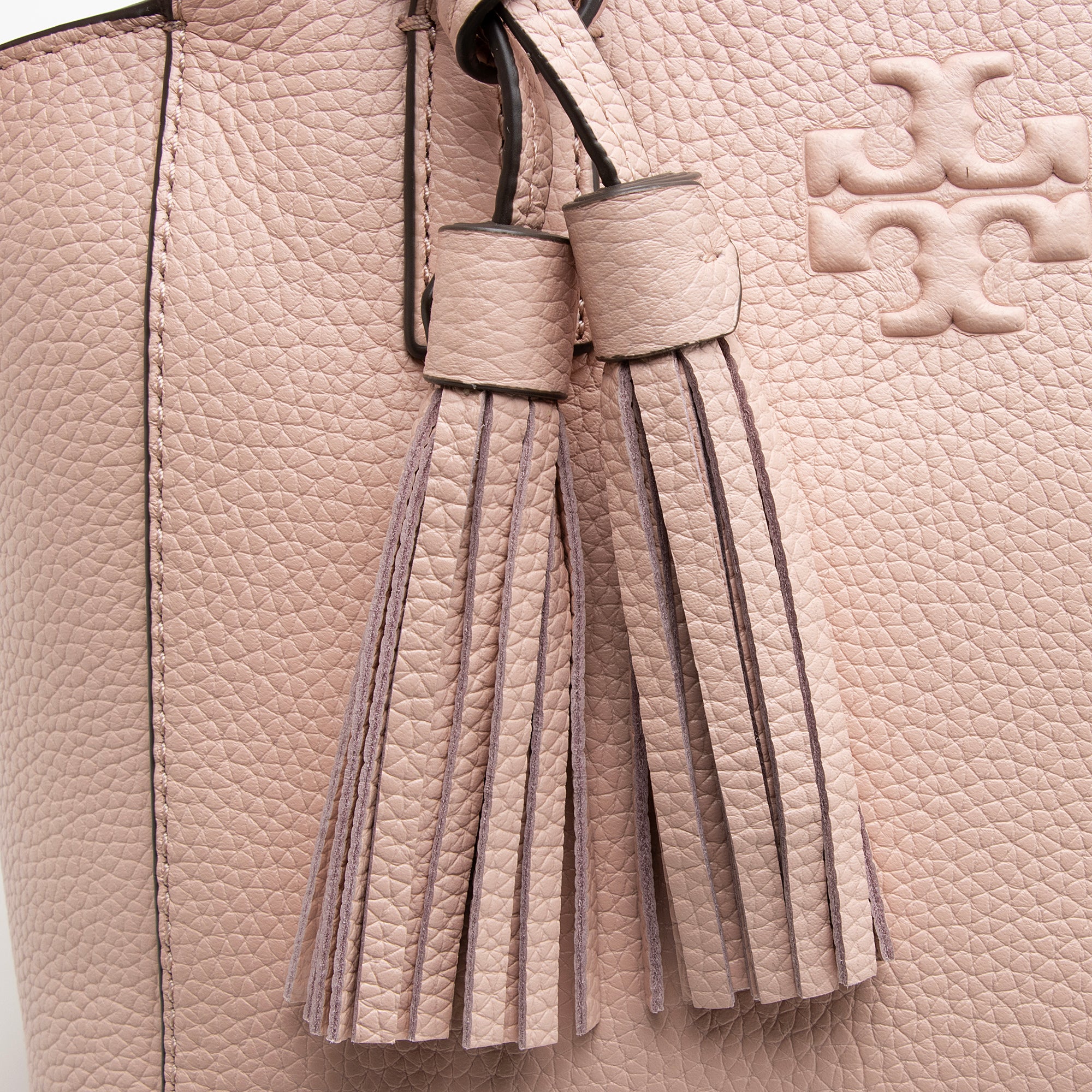 Tory Burch Leather Thea Tassel Mini Tote (SHF-22495)
