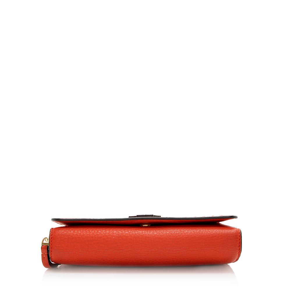 Tory Burch Leather Whipstitch Wallet on Chain (SHF-18428)