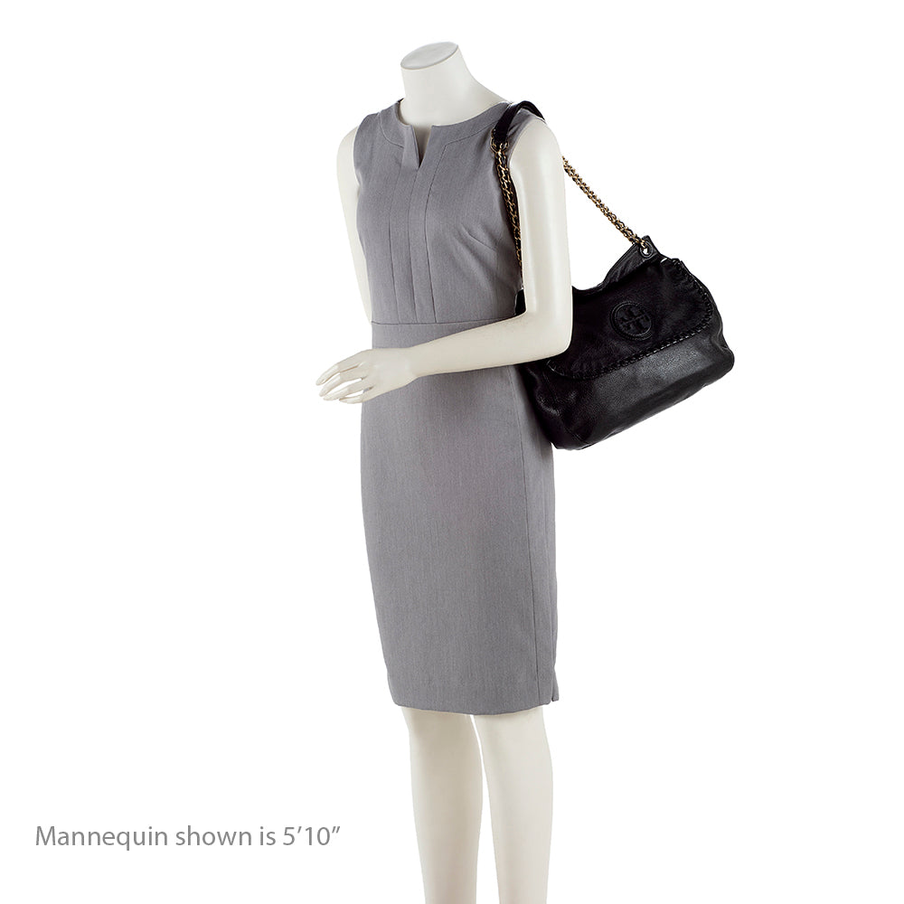 Tory Burch Leather Marion Saddle Bag (SHF-15173)