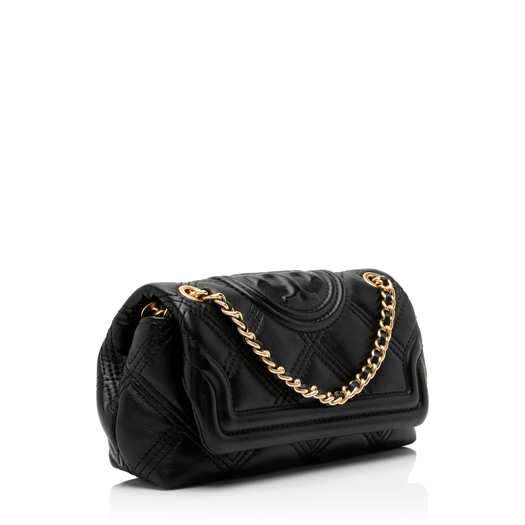 Tory Burch Quilted Leather Fleming Soft Mini Convertible Shoulder Bag (SHF-23468)