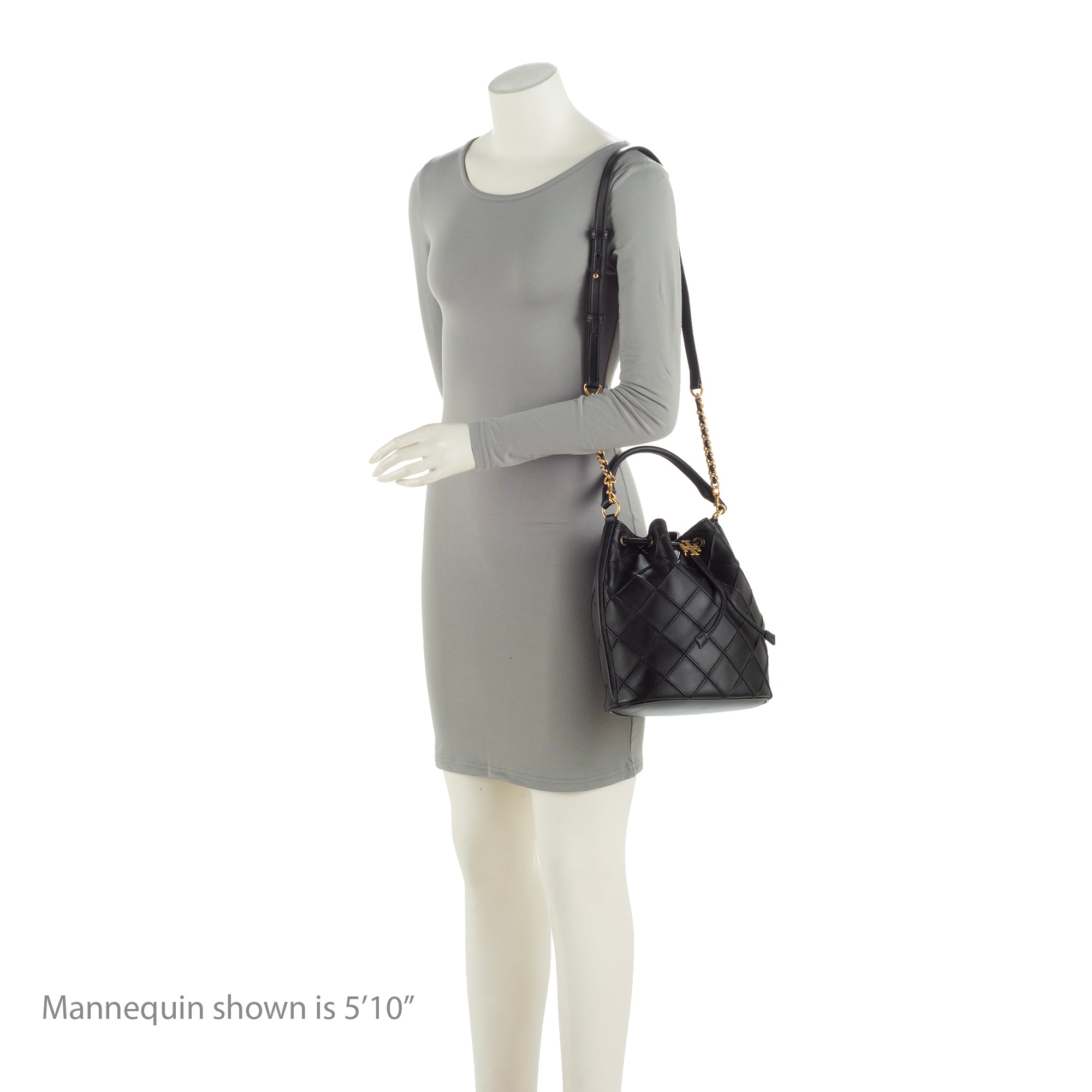 Tory Burch Quilted Leather Fleming Soft Large Bucket Bag (SHF-23724)